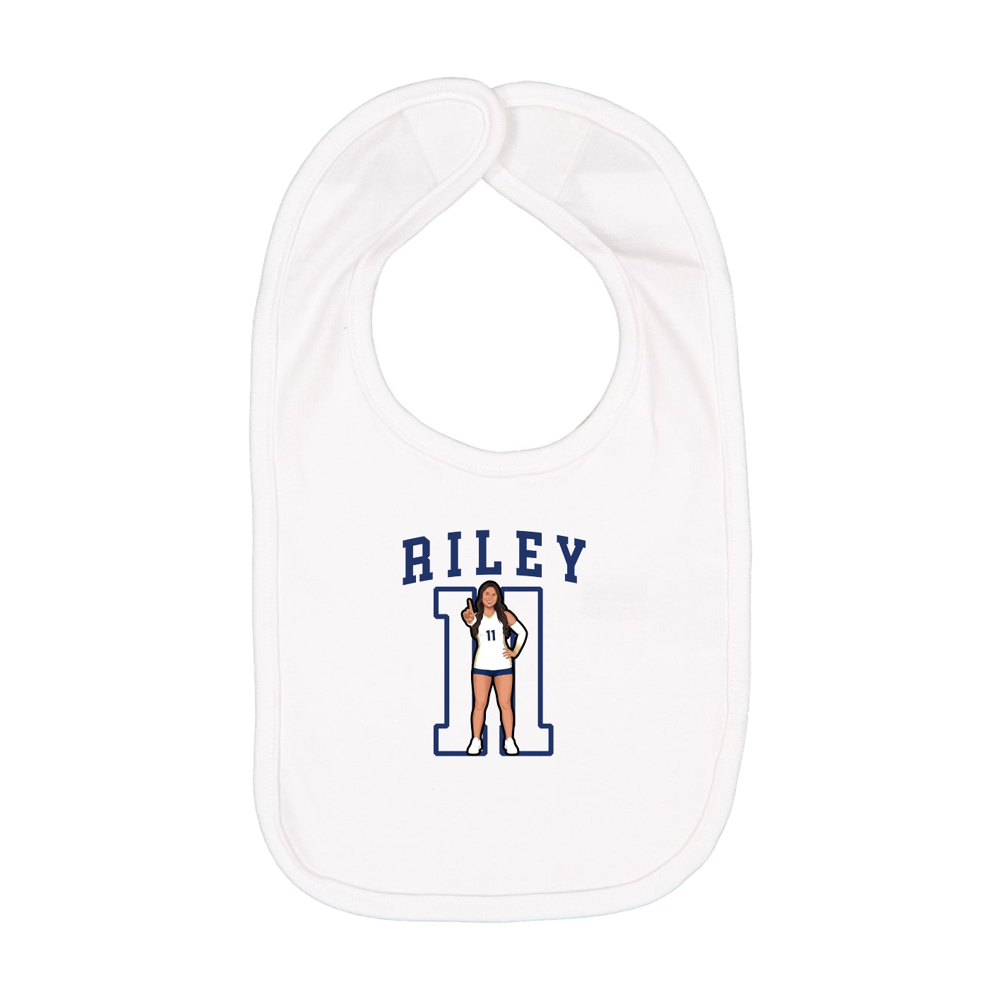 Infant Bib — Shirsey in White