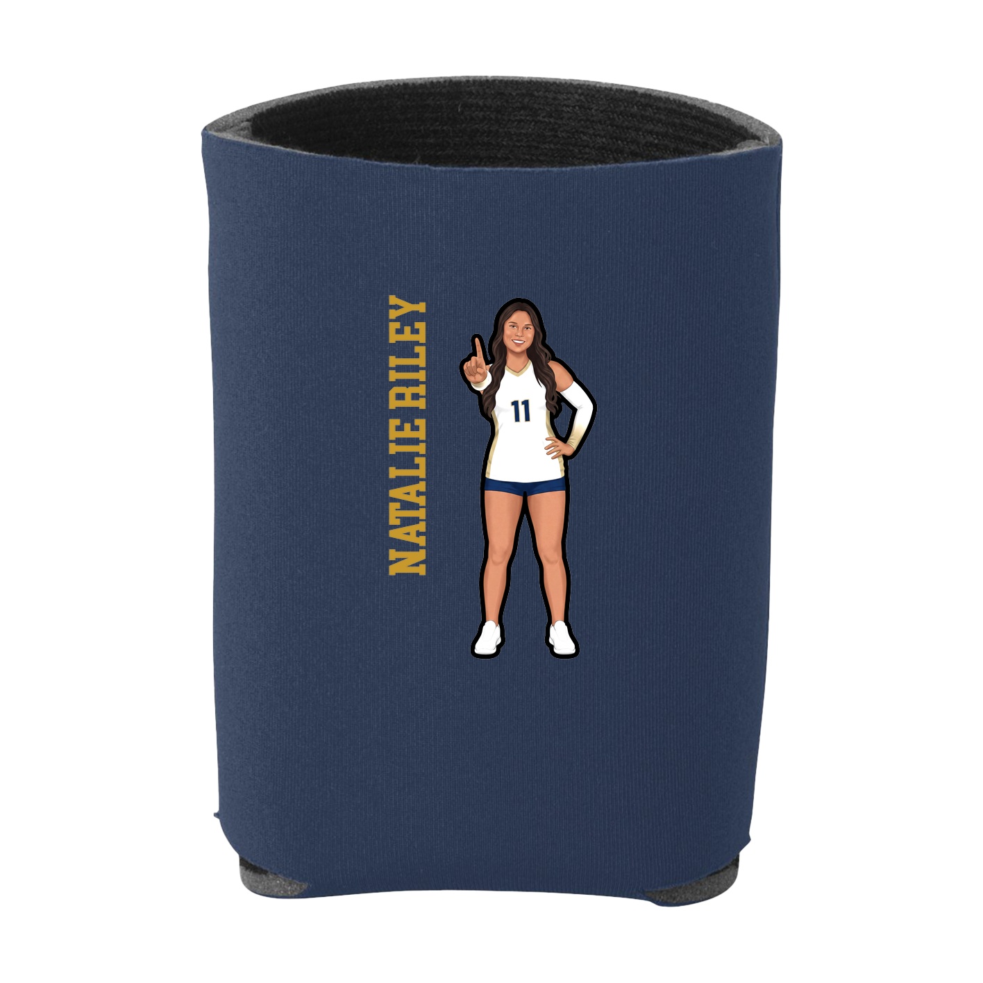 Can Holder — Name Vertical in Navy