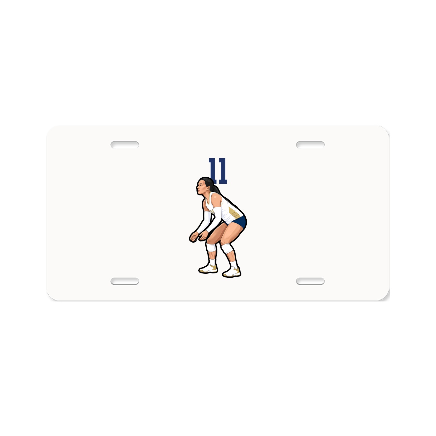 License Plate — Number Top in Classic