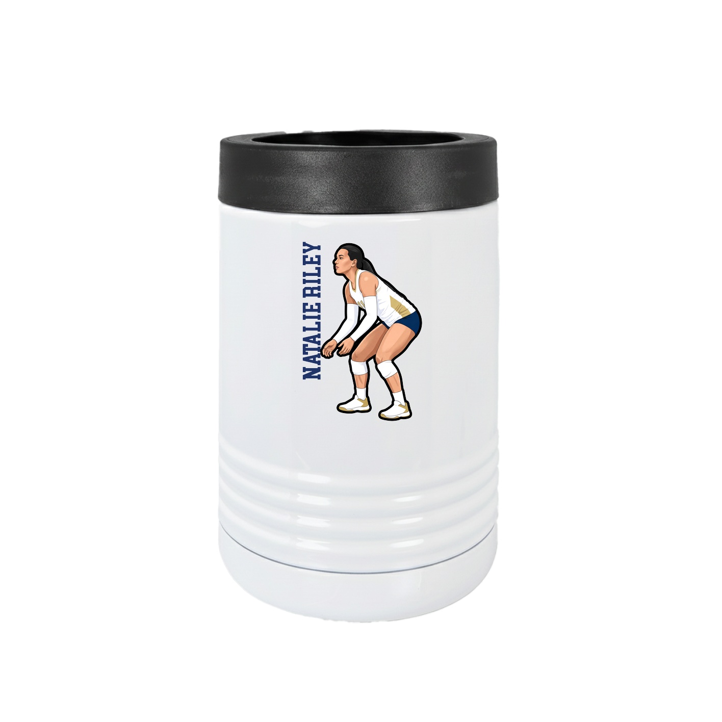 Beverage Holder — Name Vertical in White