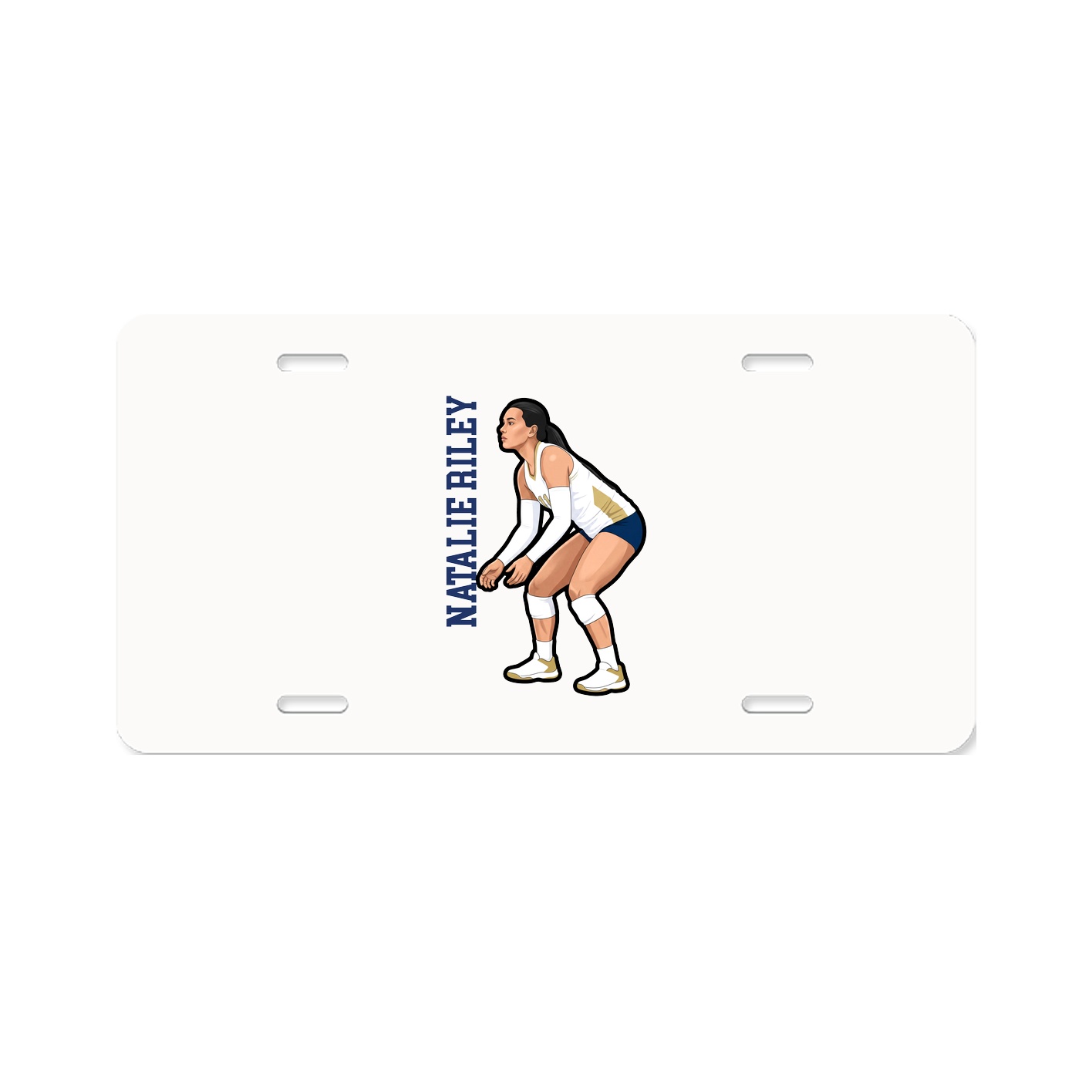 License Plate — Name Vertical in Classic