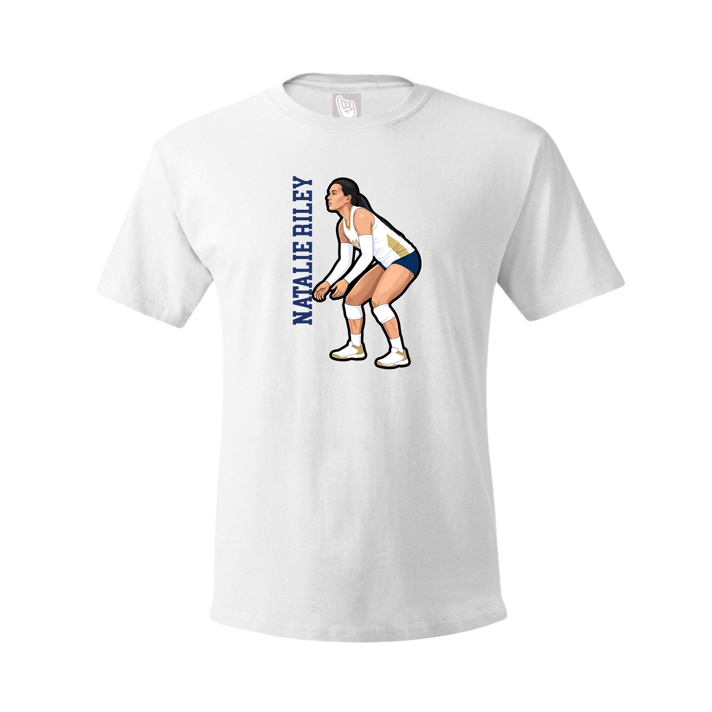 Tee — Name Vertical in White