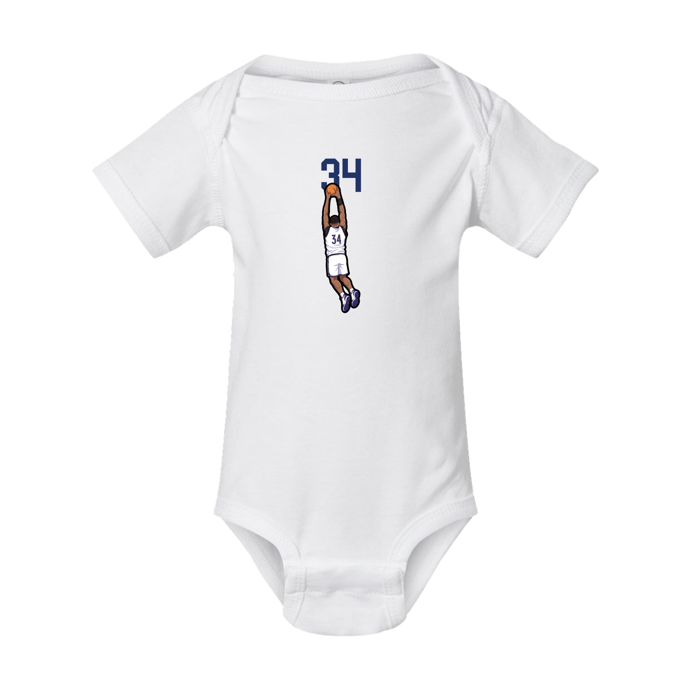 Baby Onesie — Number Top in White