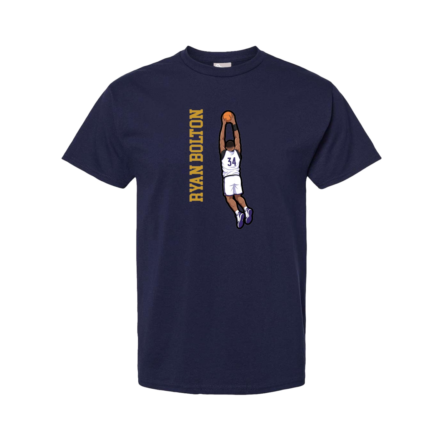 Tee — Name Vertical in Navy