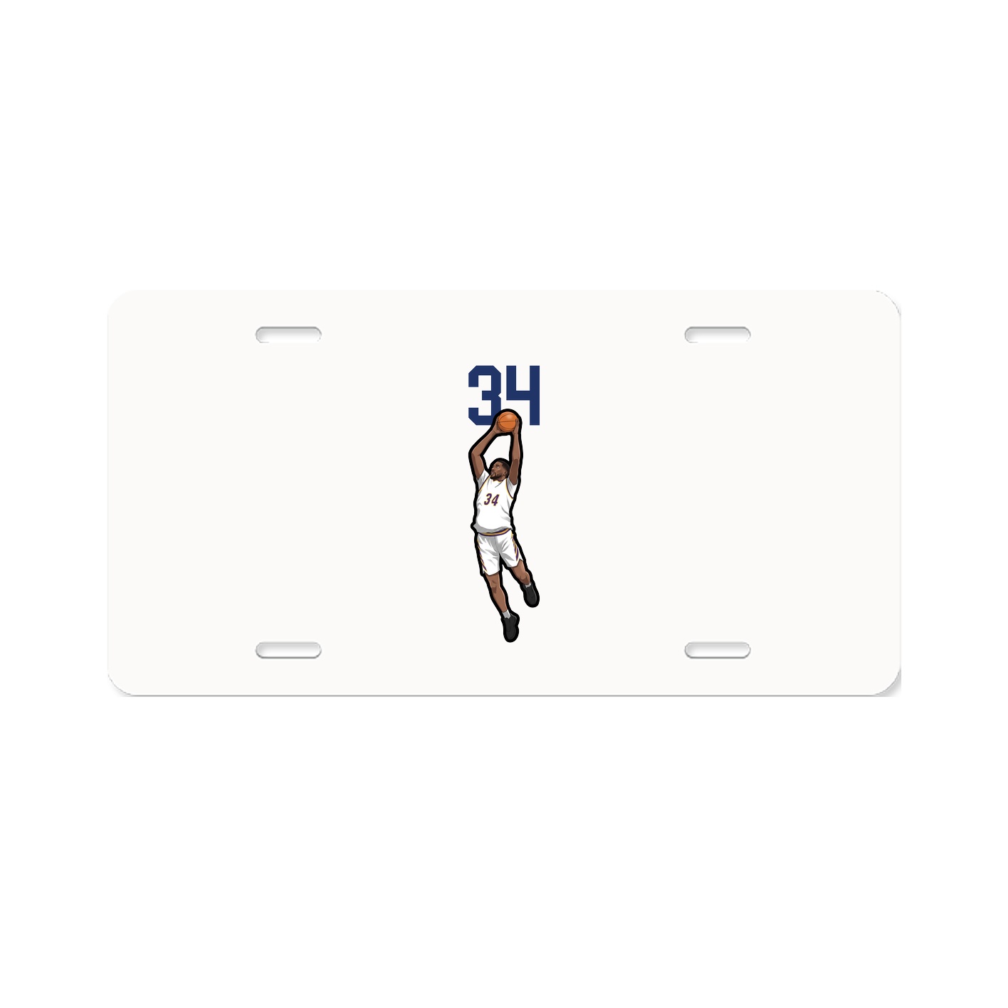 License Plate — Number Top in Classic