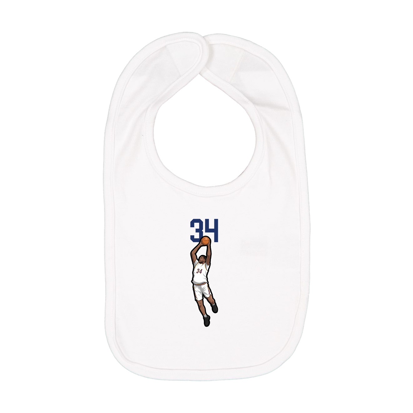 Infant Bib — Number Top in White