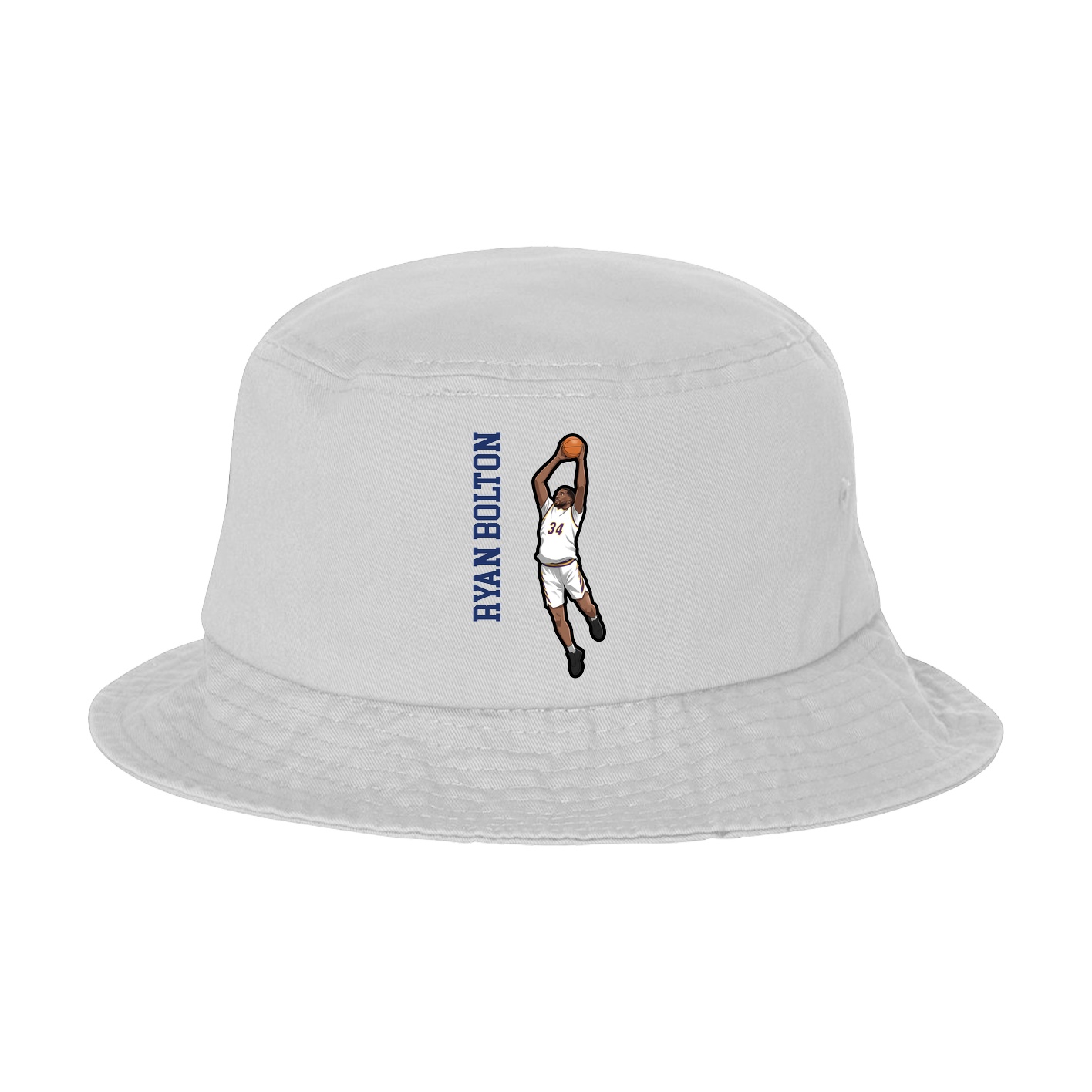 Bucket Cap — Name Vertical in White