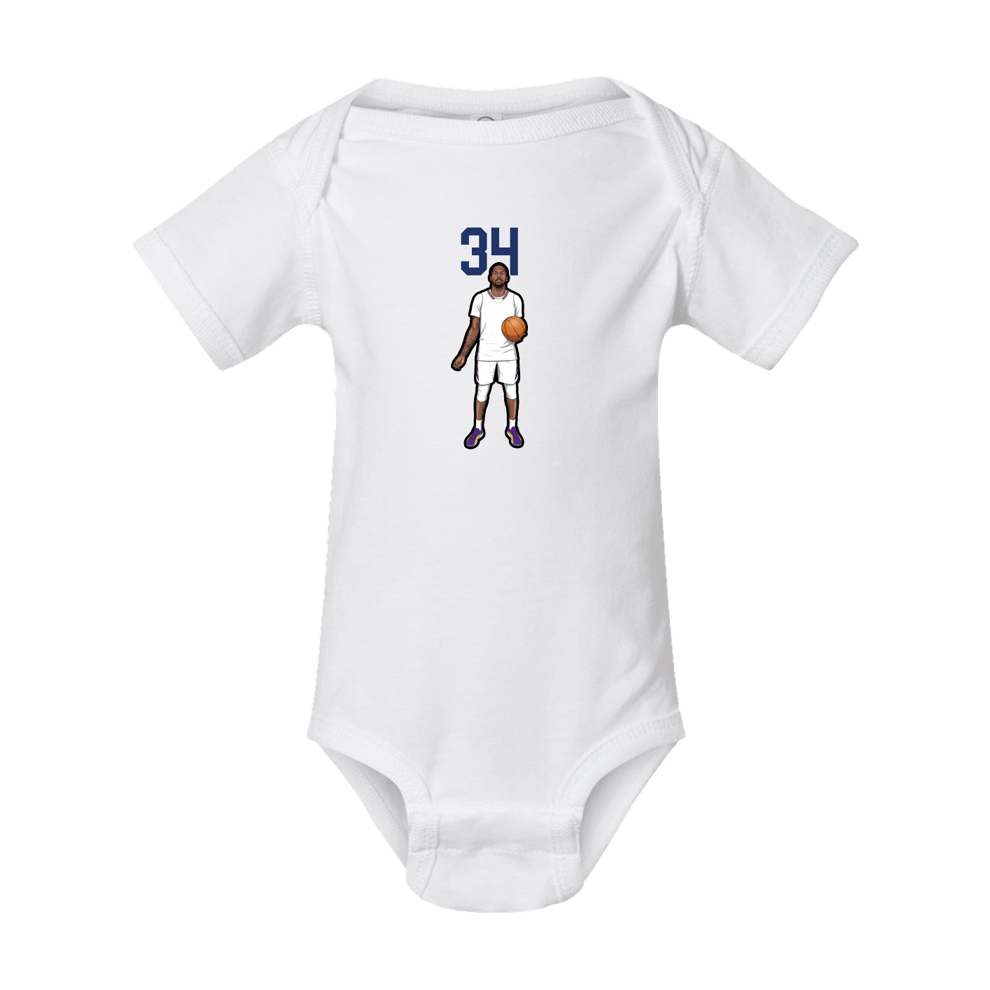 Baby Onesie — Number Top in White