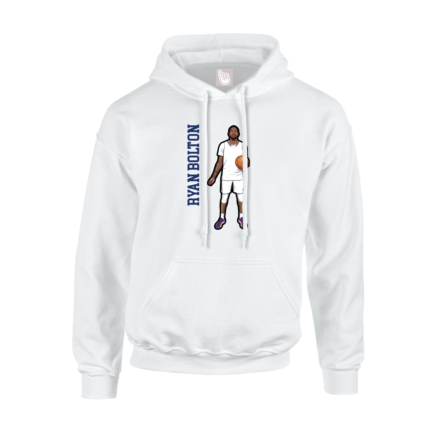 Hoodie — Name Vertical in White