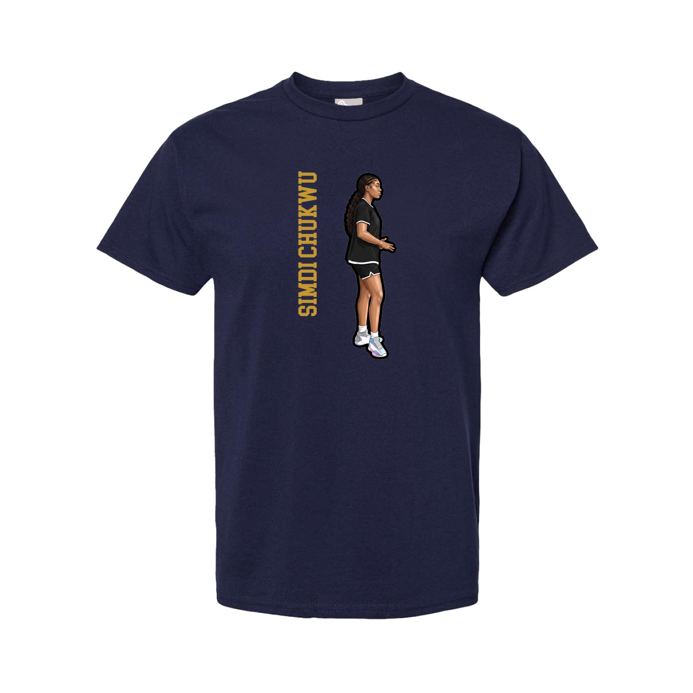 Youth Tee — Name Vertical in Navy