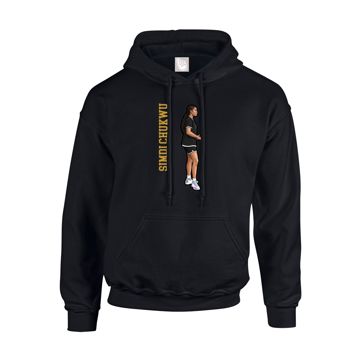 Hoodie — Name Vertical in Black