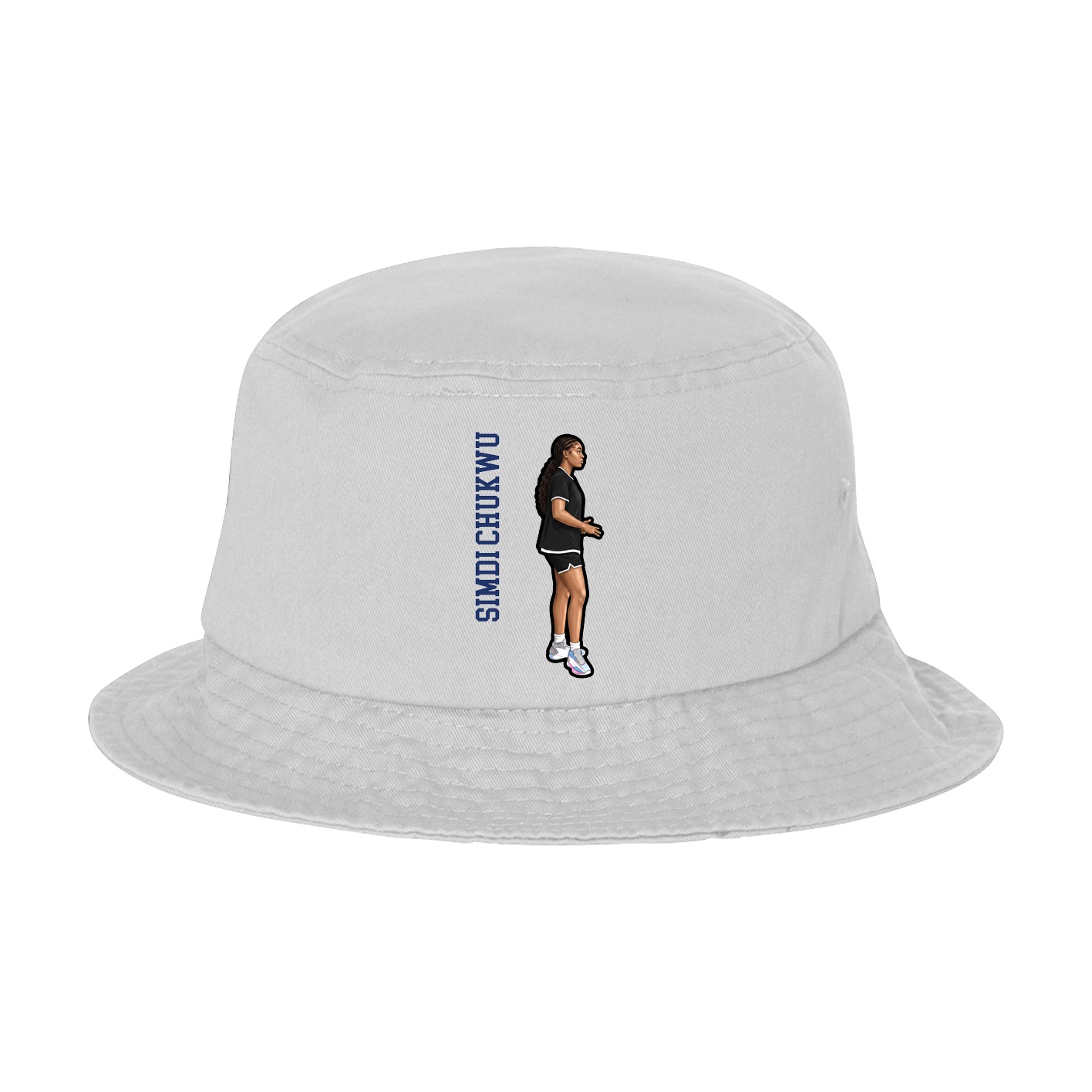 Bucket Cap — Name Vertical in White