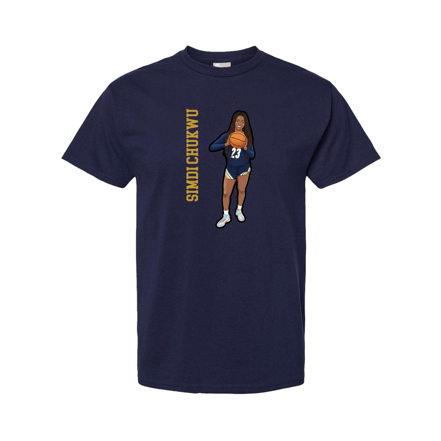 Youth Tee — Name Vertical in Navy