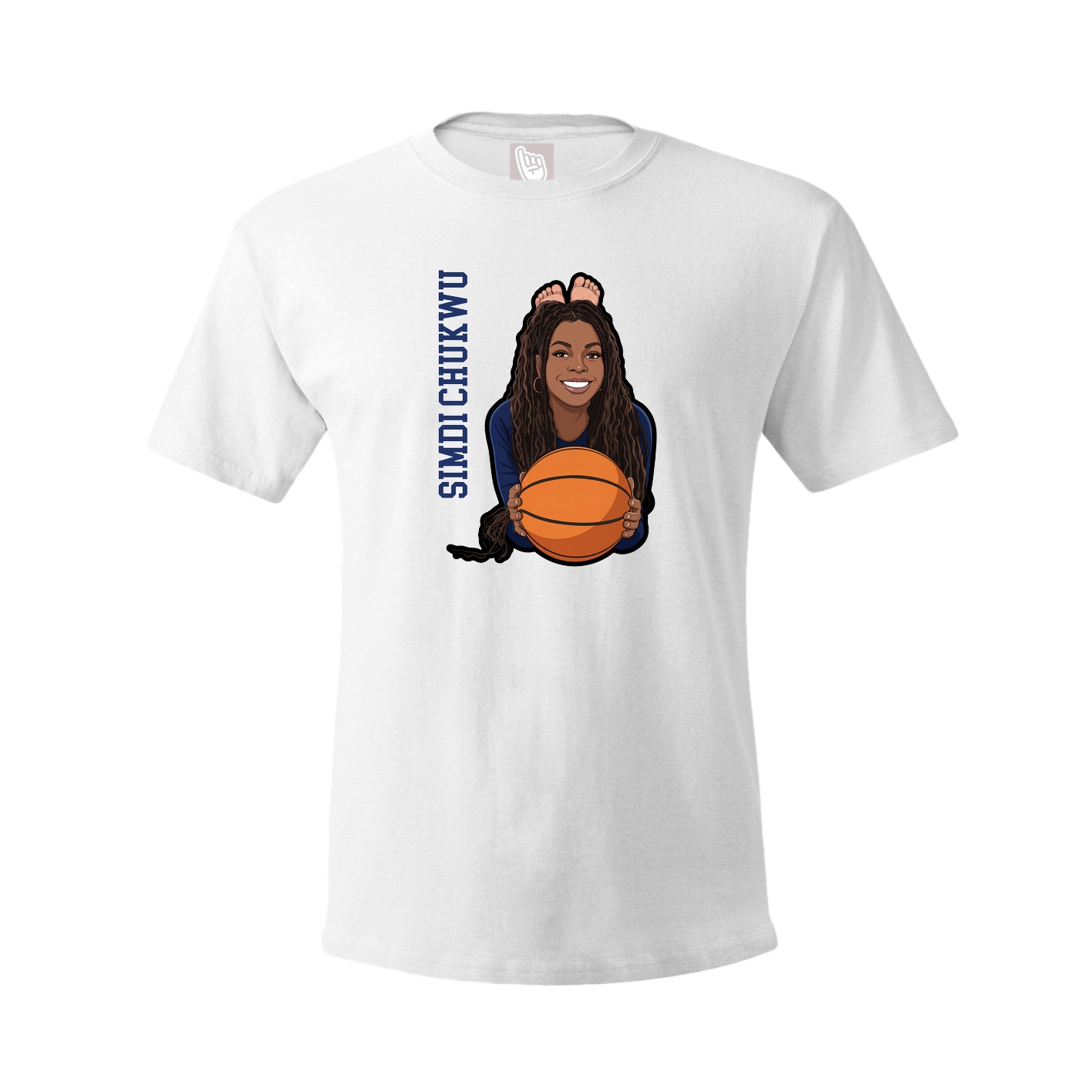 Tee — Name Vertical in White