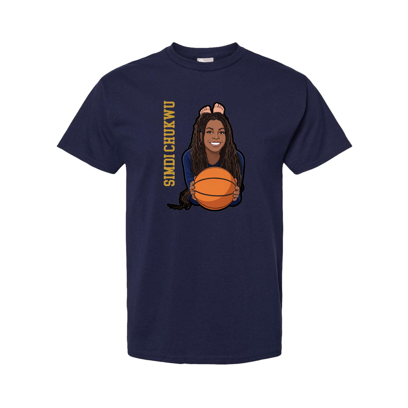 Youth Tee — Name Vertical in Navy