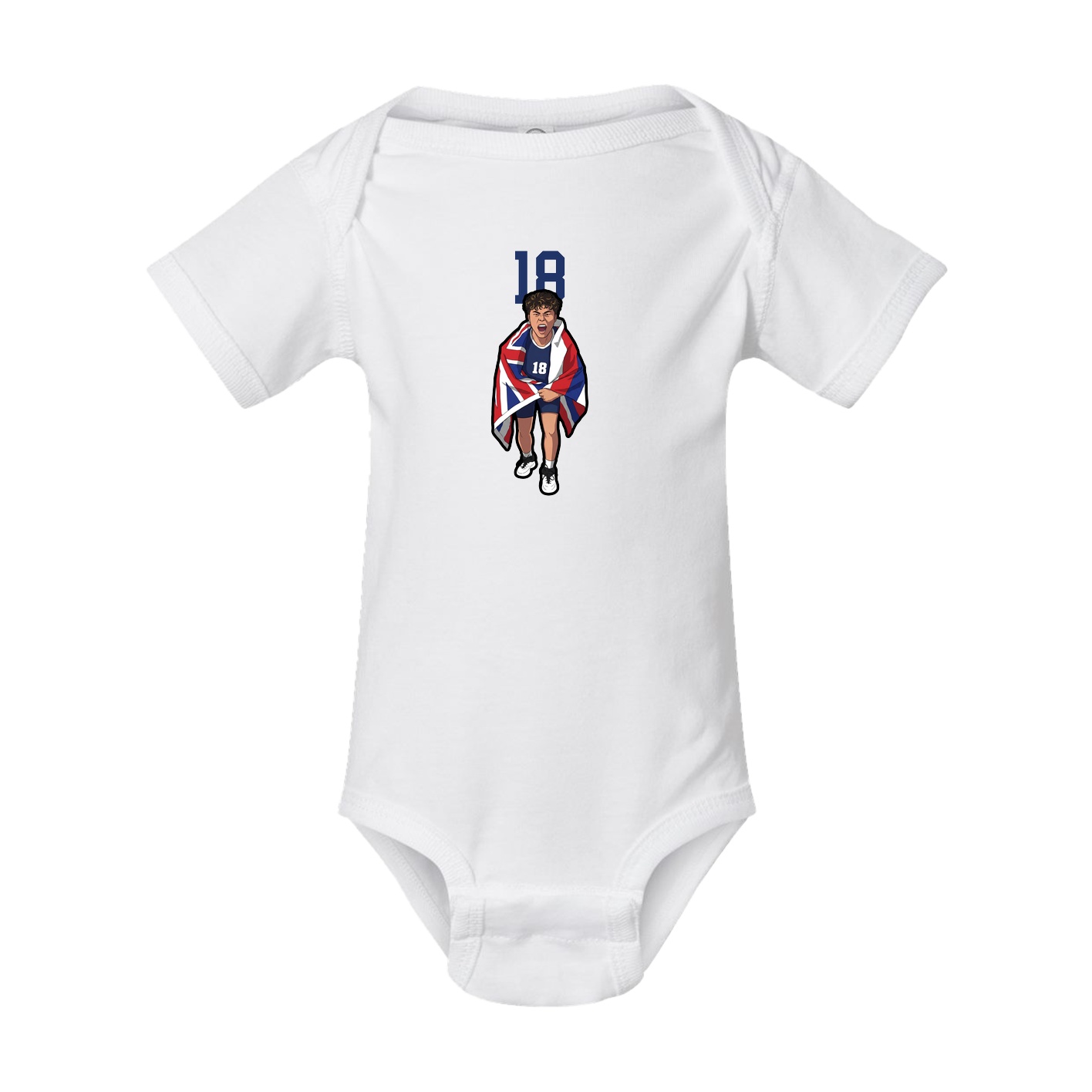 Baby Onesie — Number Top in White