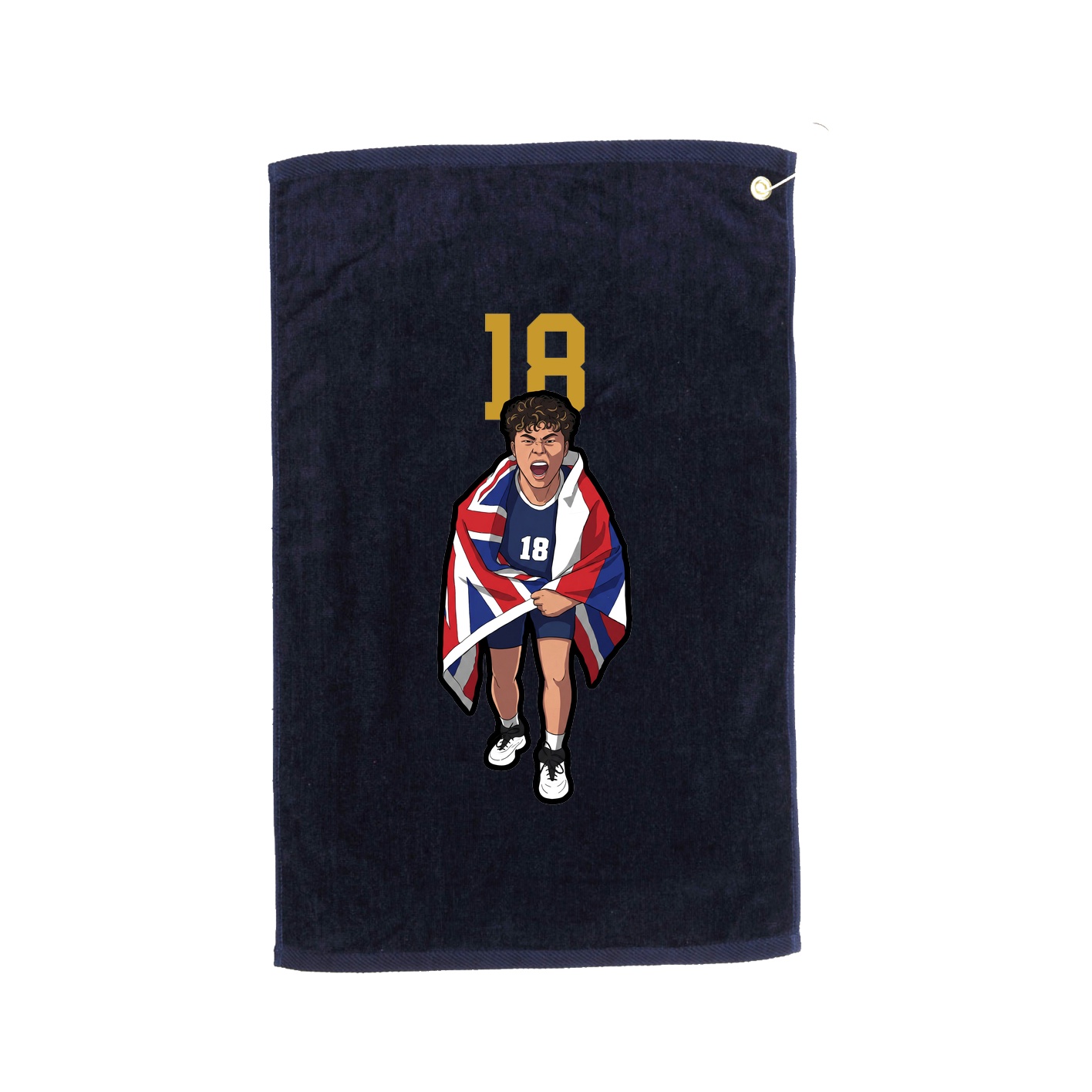 Golf Towel — Number Top in Navy