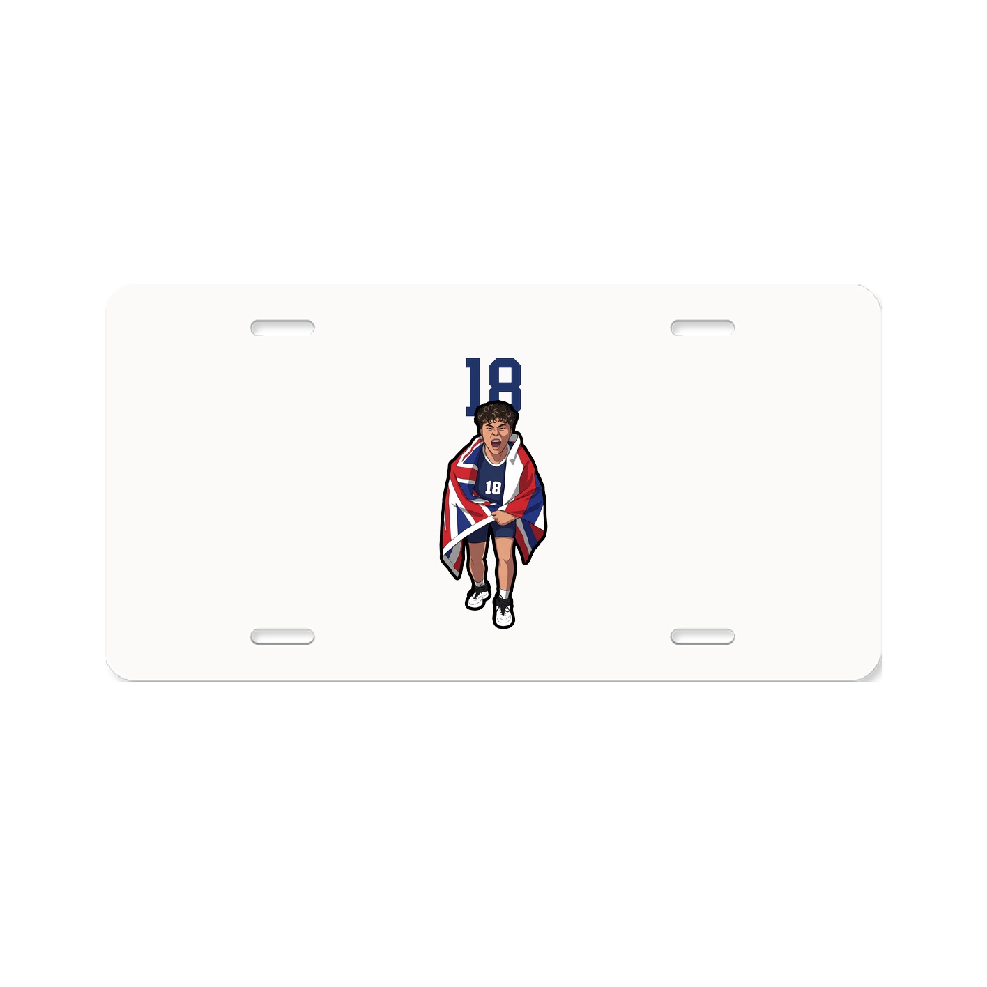 License Plate — Number Top in Classic