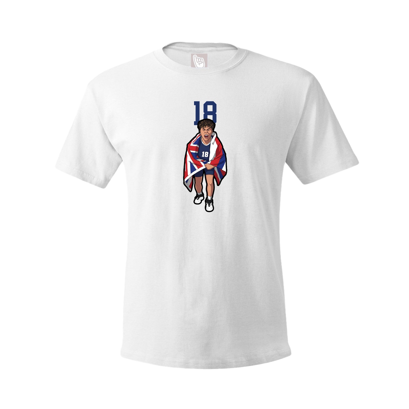 Youth Tee — Number Top in White