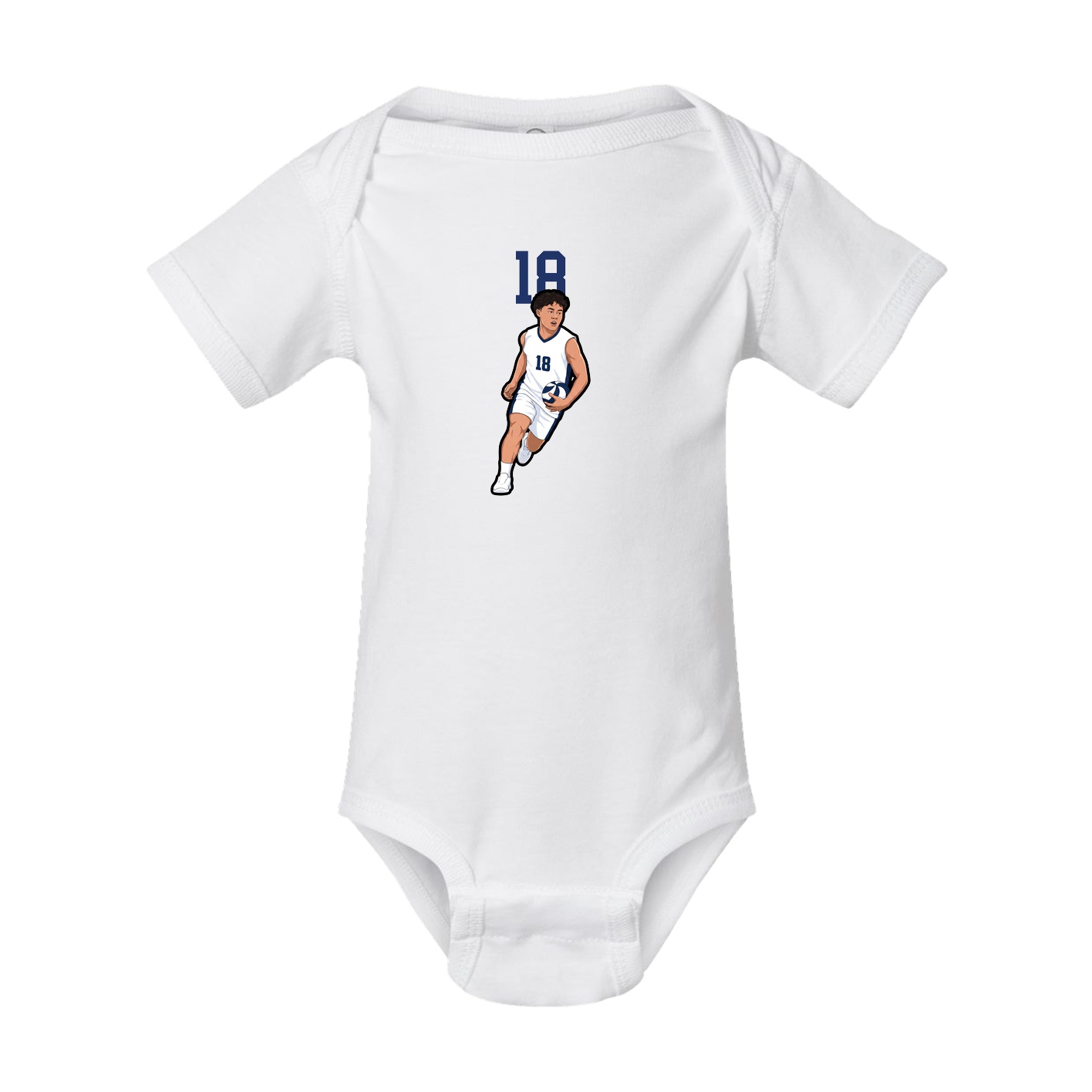 Baby Onesie — Number Top in White