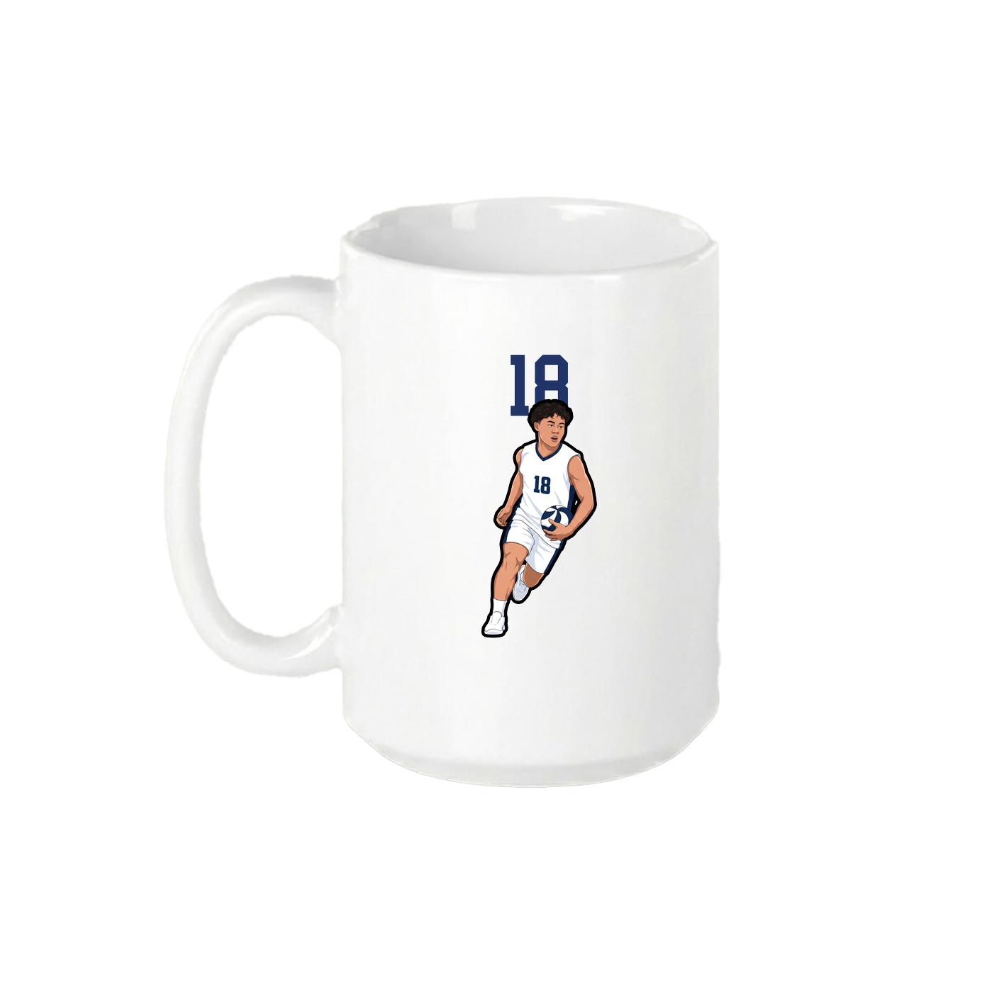 15oz Coffee Mug — Number Top in White