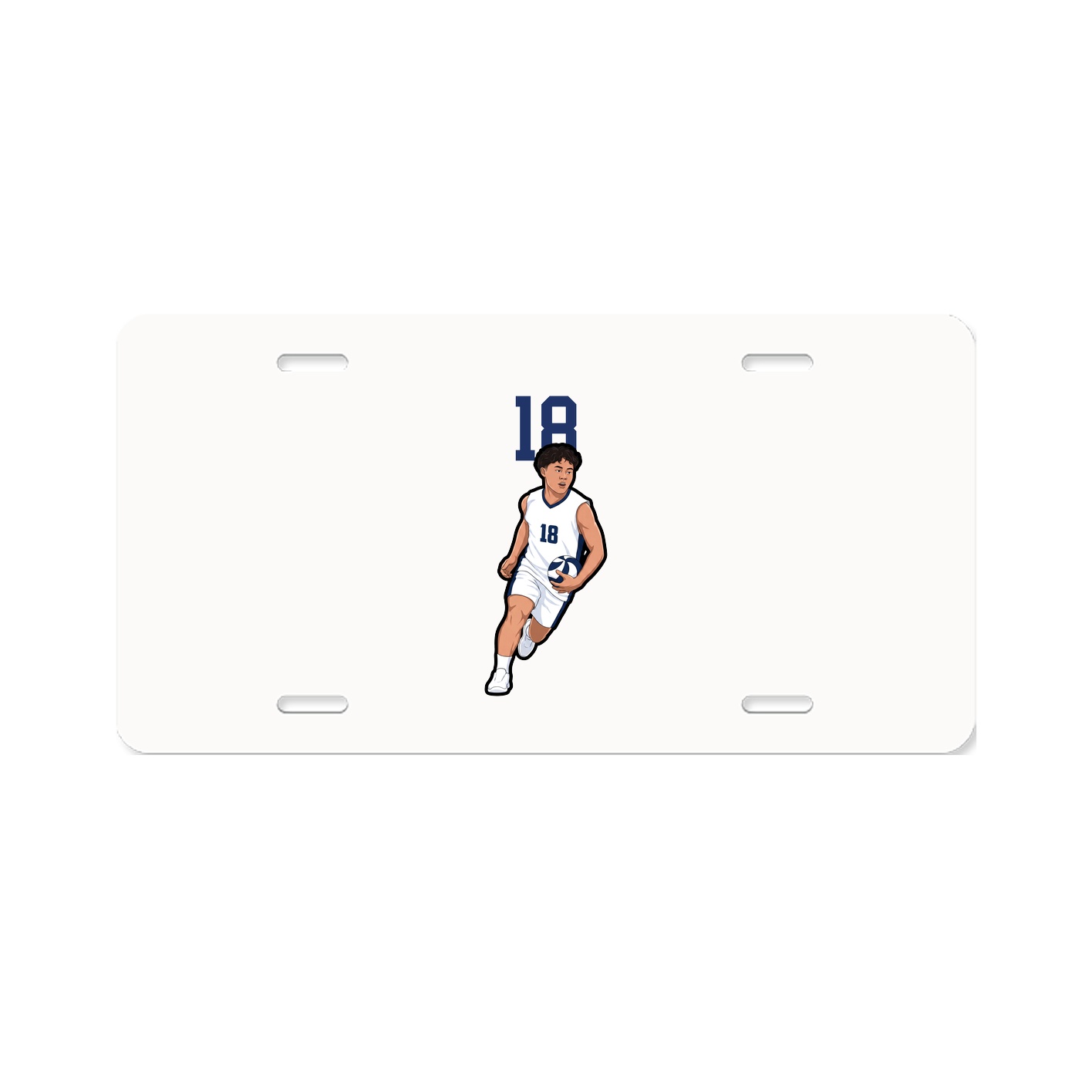 License Plate — Number Top in Classic