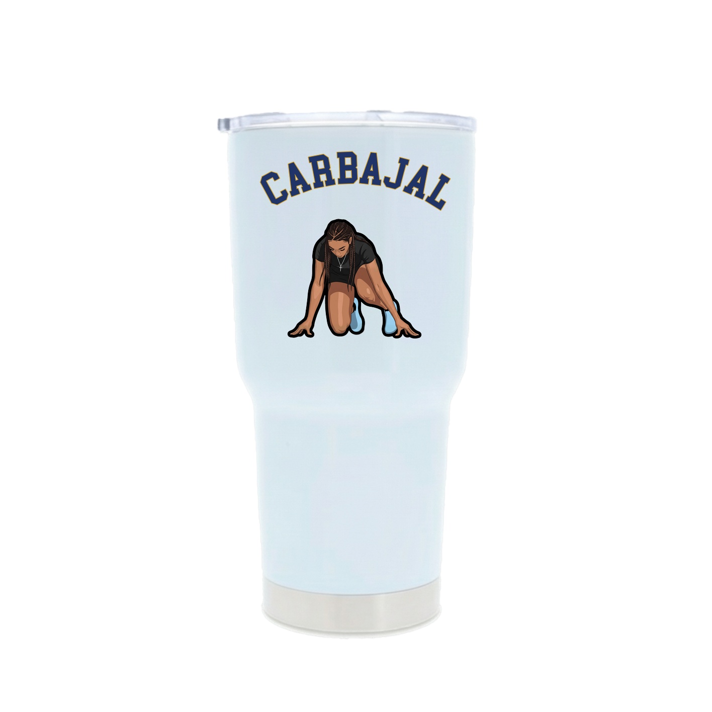 30oz Stainless Steel Tumbler — Shirsey Arch in White