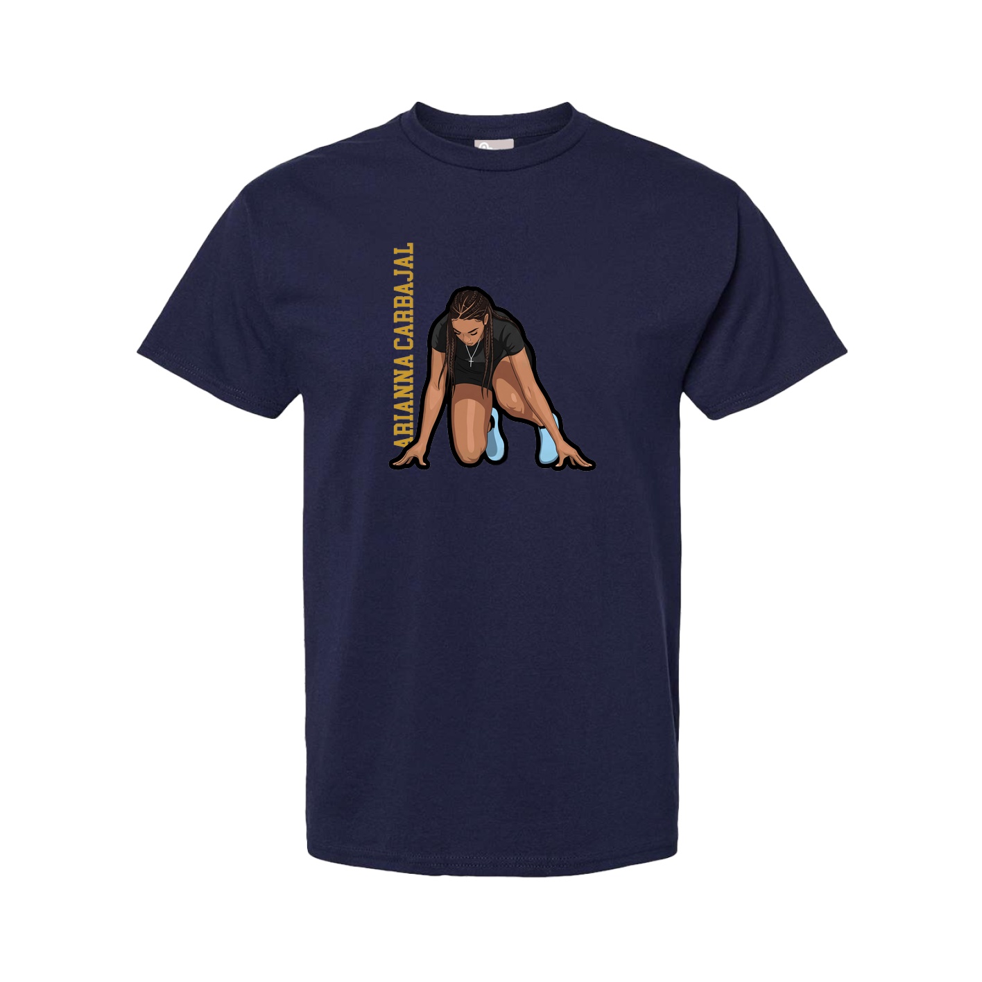 Youth Tee — Name Vertical in Navy
