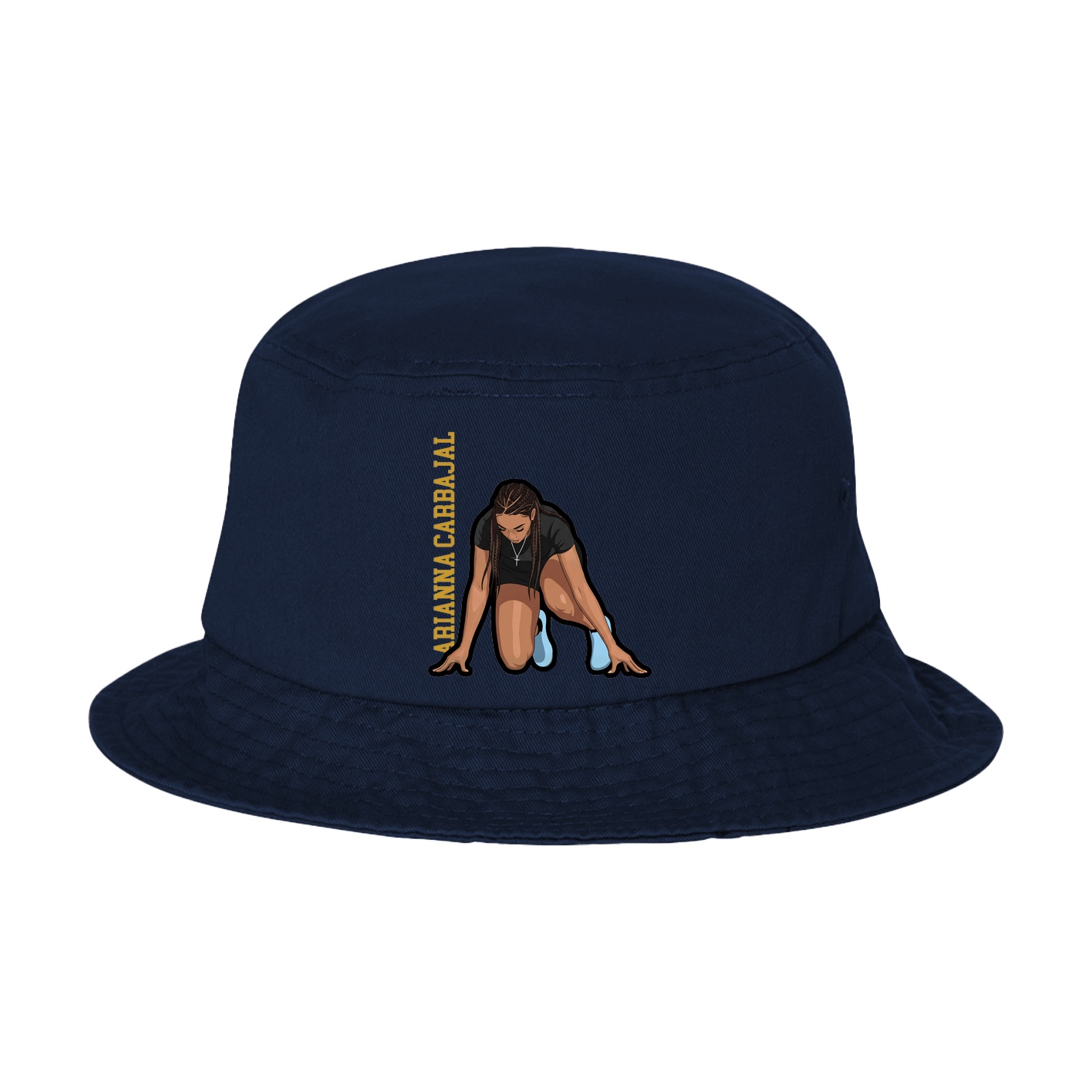 Bucket Cap — Name Vertical in Navy