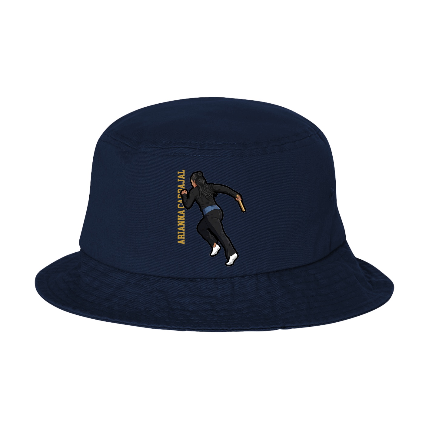 Bucket Cap — Name Vertical in Navy