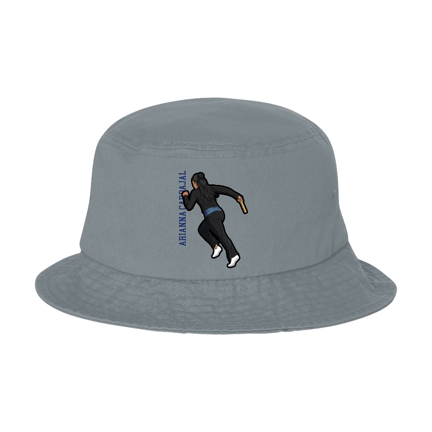 Bucket Cap — Name Vertical in Grey