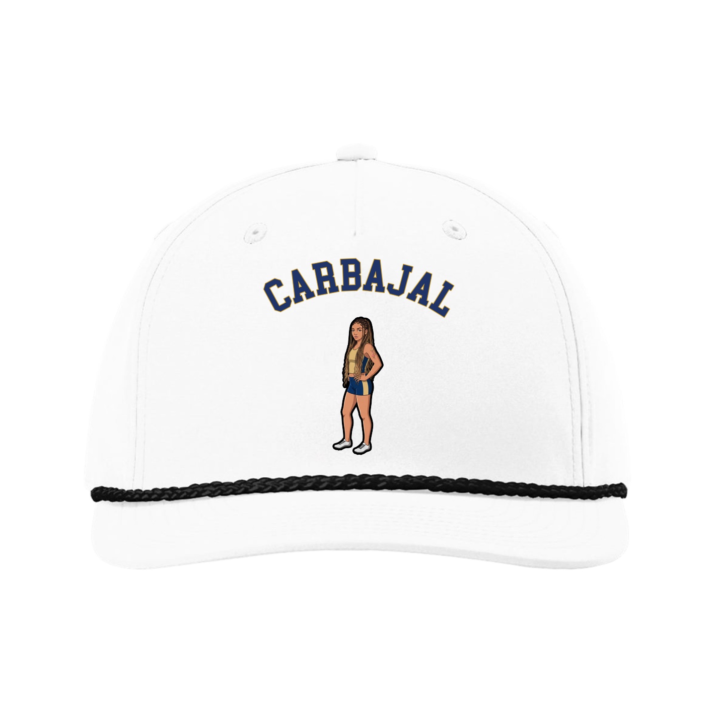 Five-Panel Classic Rope Cap — Shirsey Arch in White