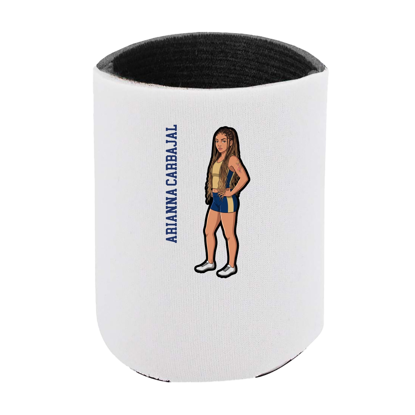 Can Holder — Name Vertical in White