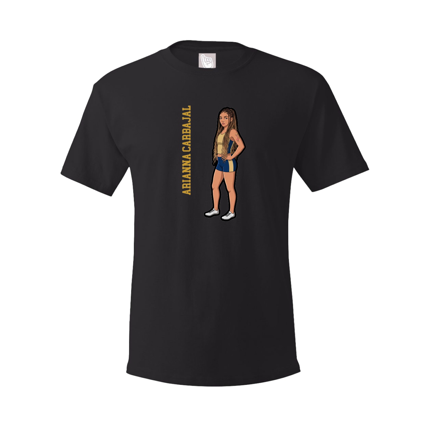 Tee — Name Vertical in Black