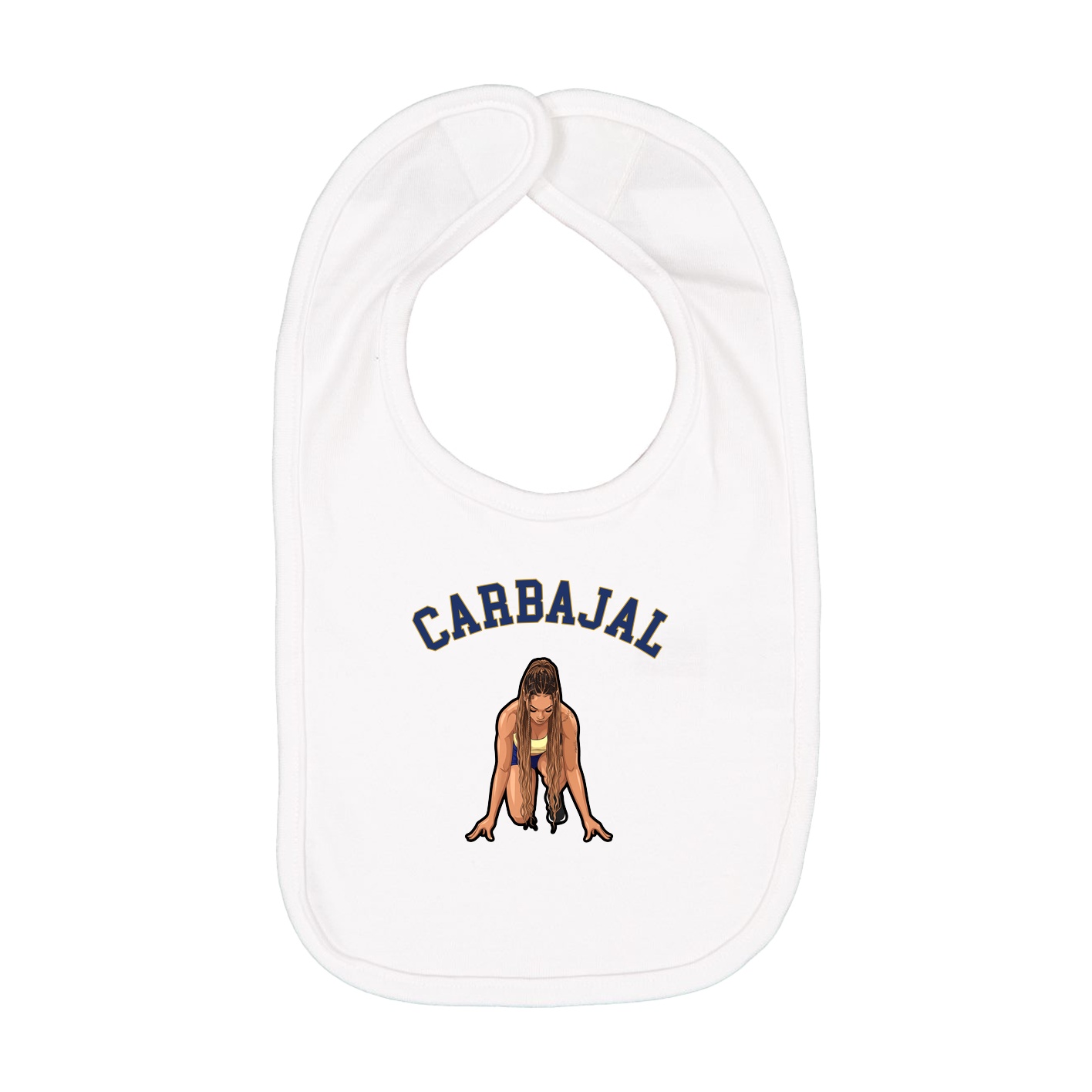 Infant Bib — Shirsey Arch in White