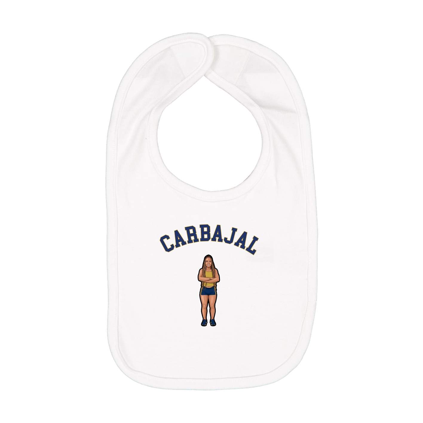 Infant Bib — Shirsey Arch in White