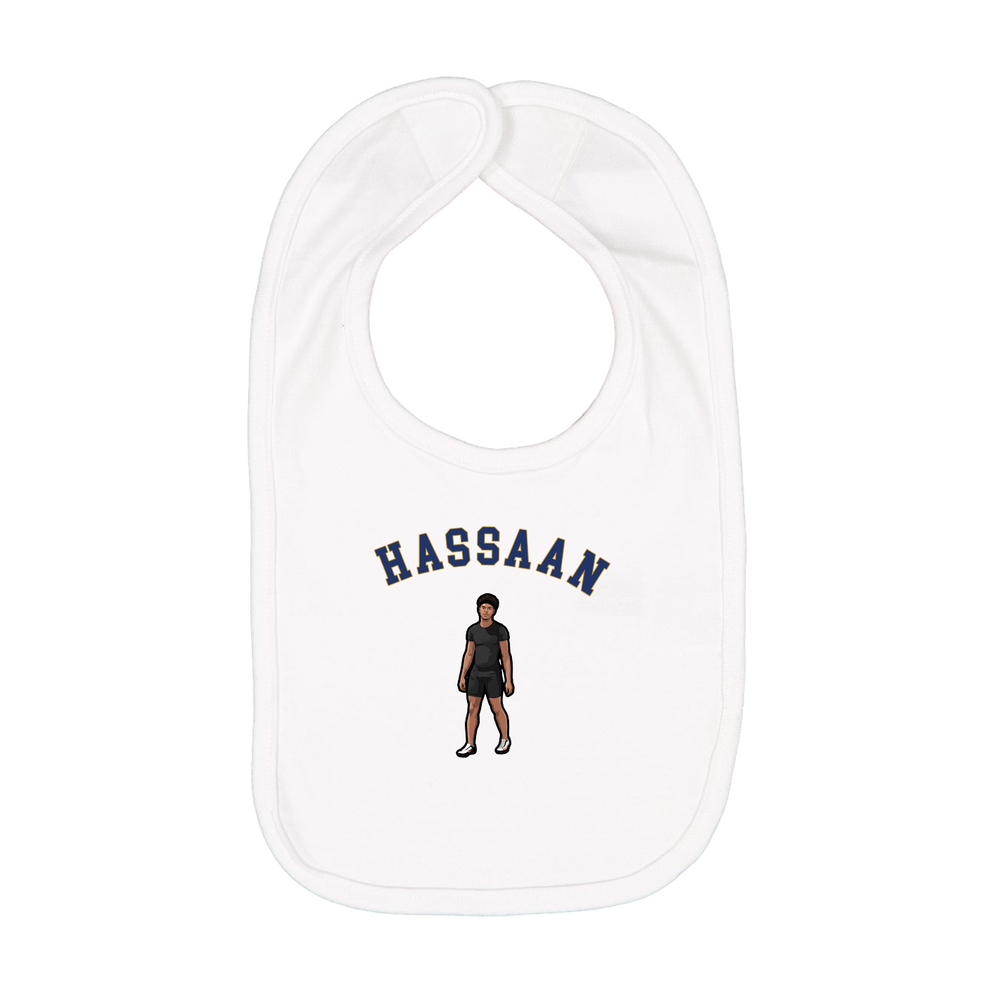 Infant Bib — Shirsey Arch in White