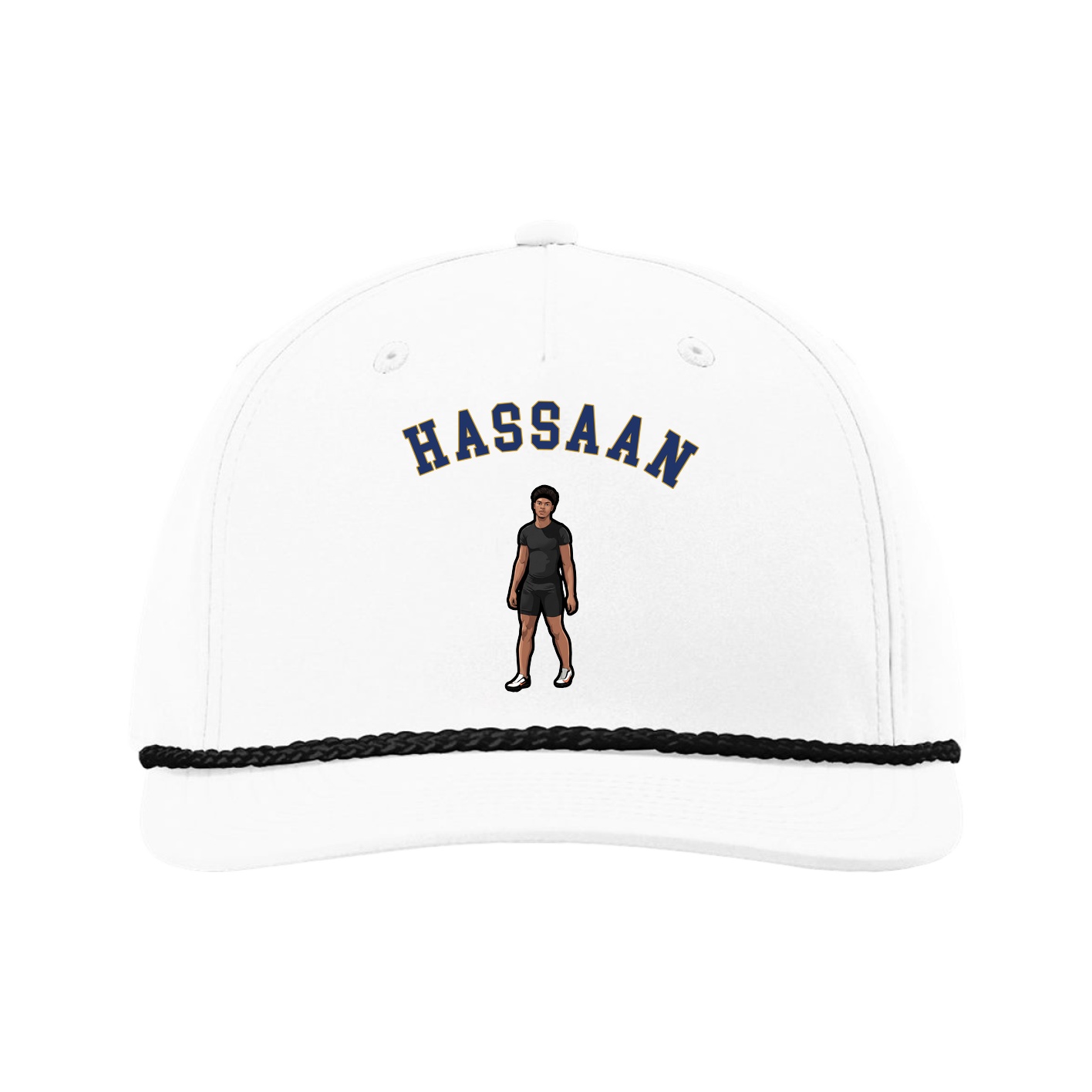 Five-Panel Classic Rope Cap — Shirsey Arch in White