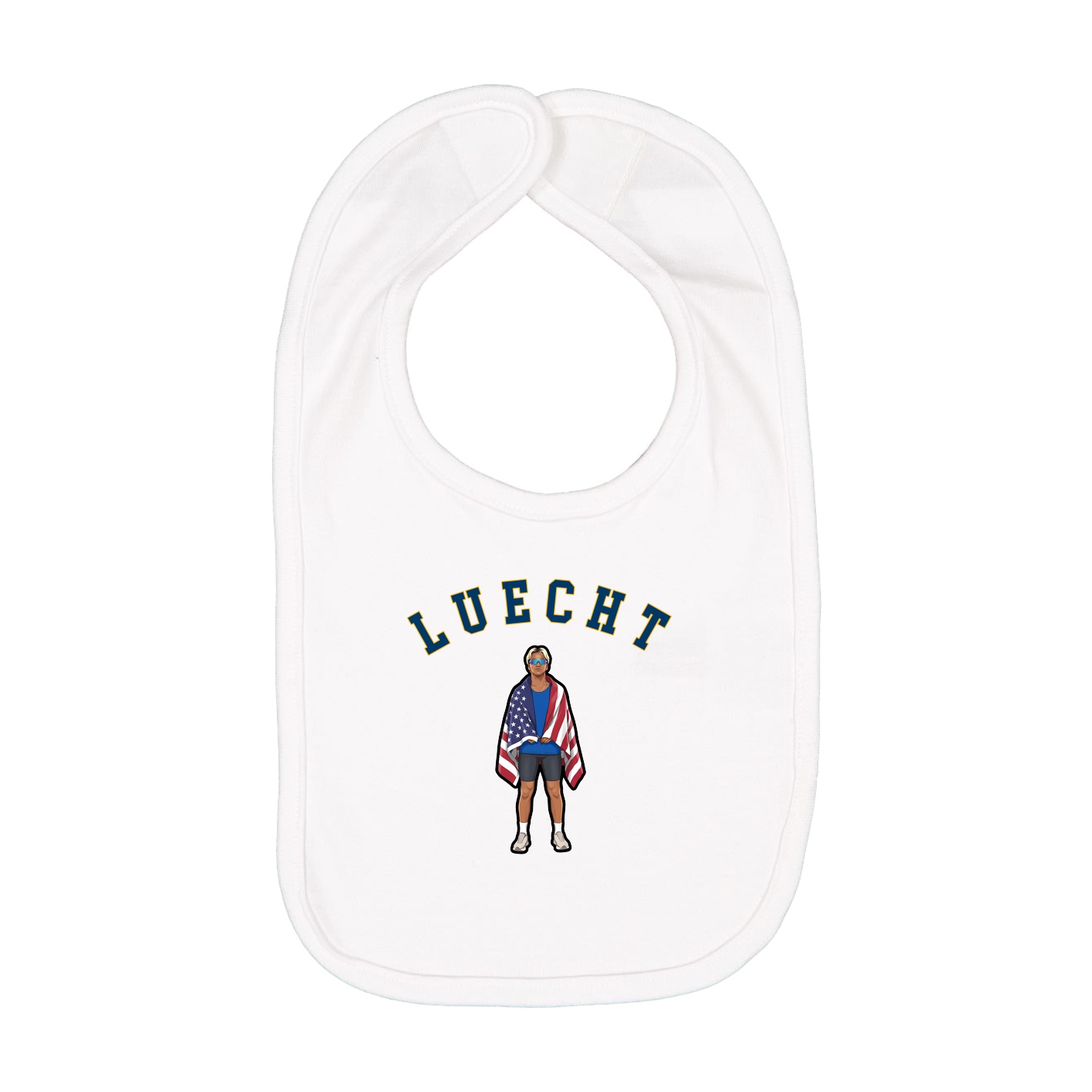 Infant Bib — Shirsey Arch in White