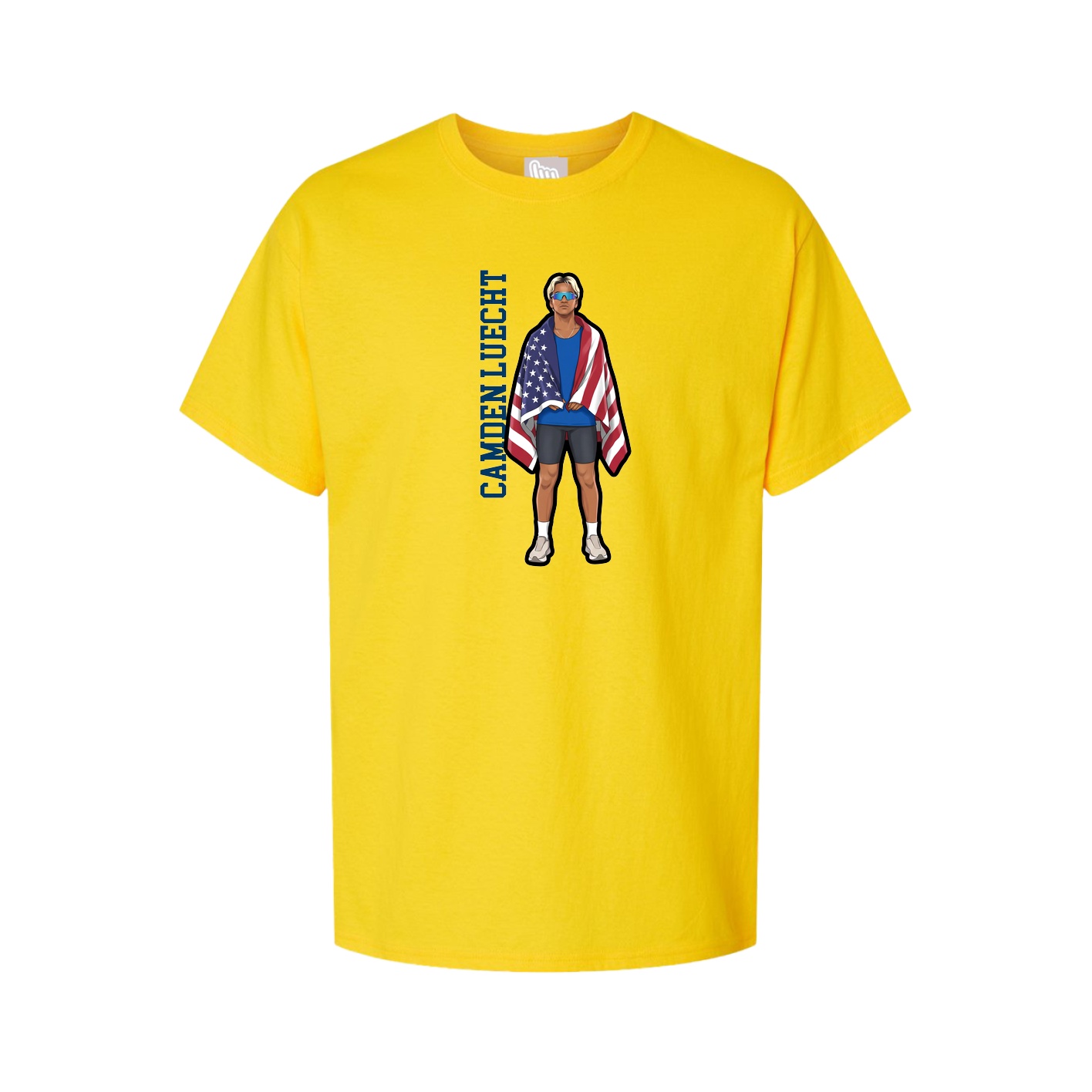 Tee — Name Vertical in Gold
