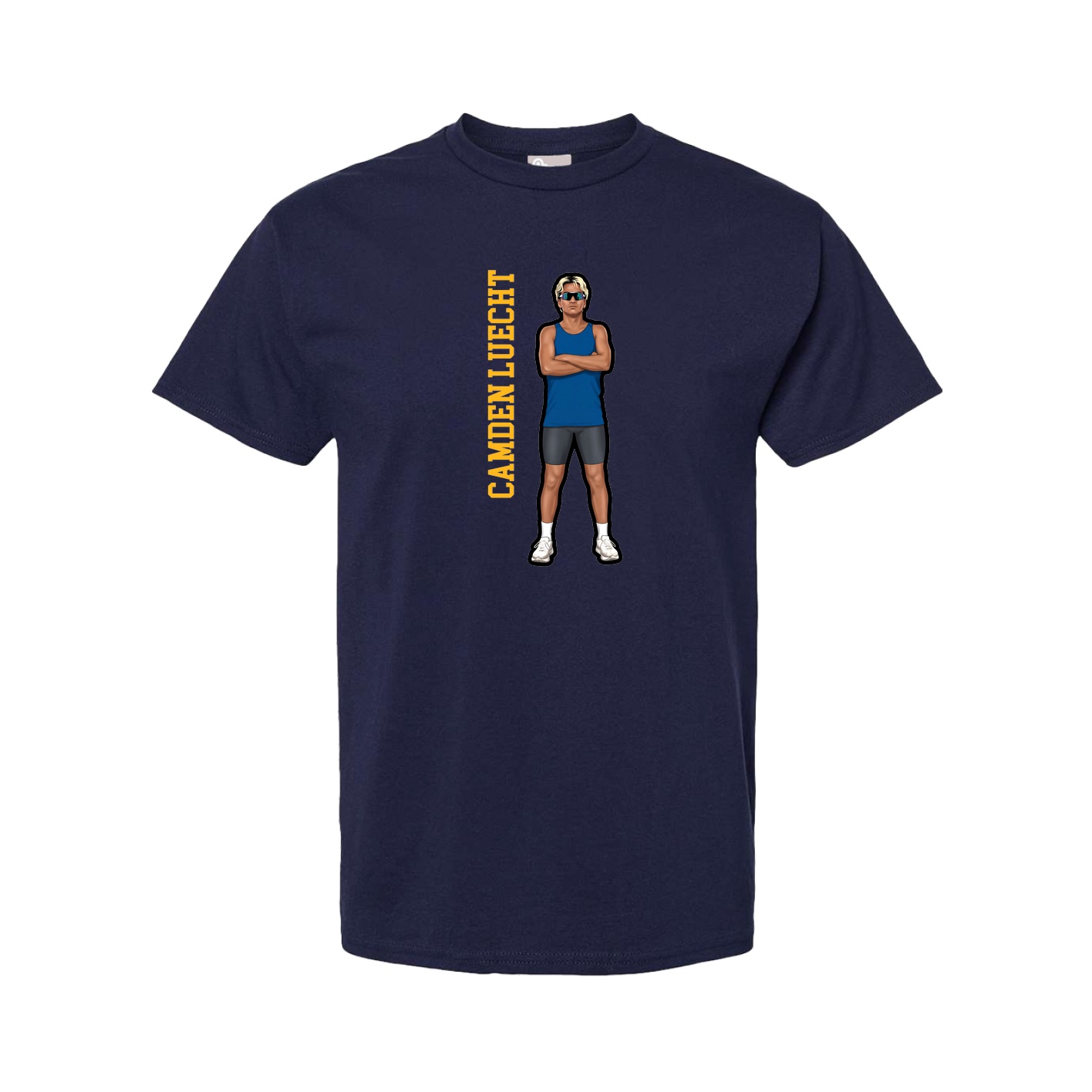 Tee — Name Vertical in Navy