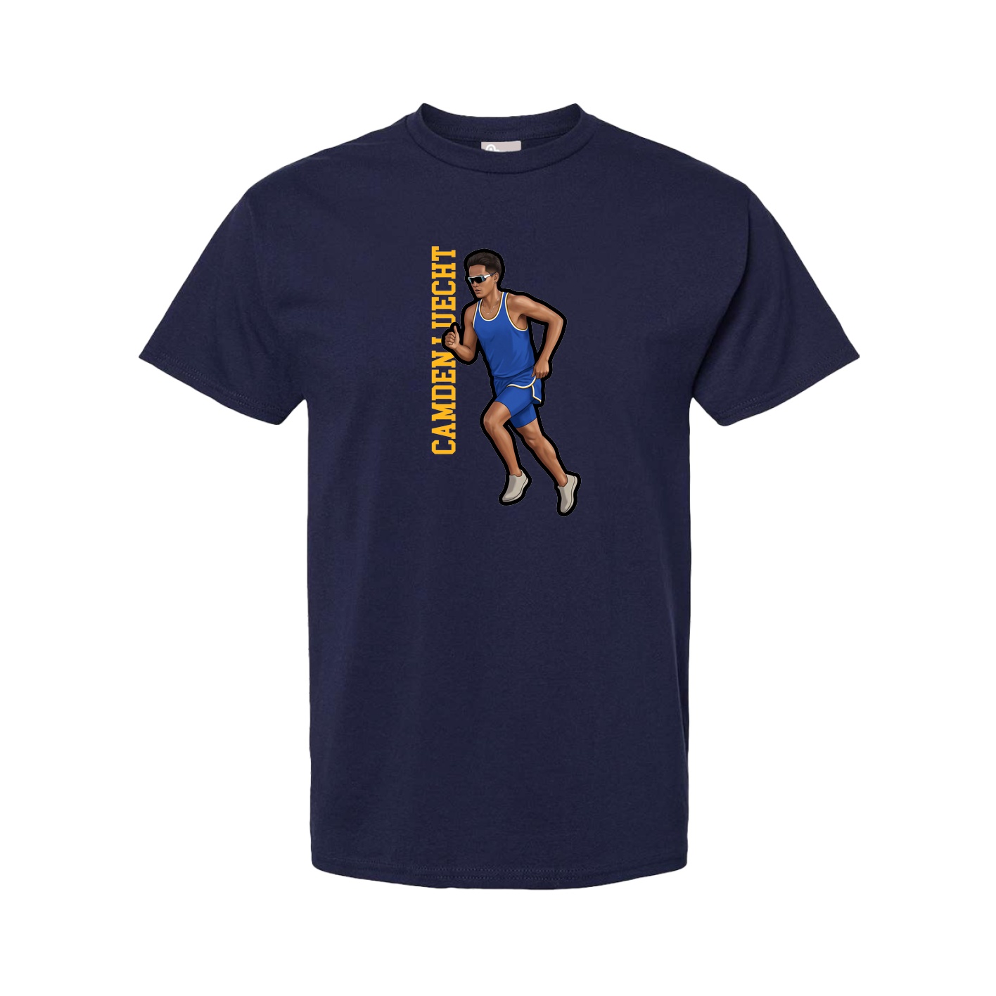Tee — Name Vertical in Navy