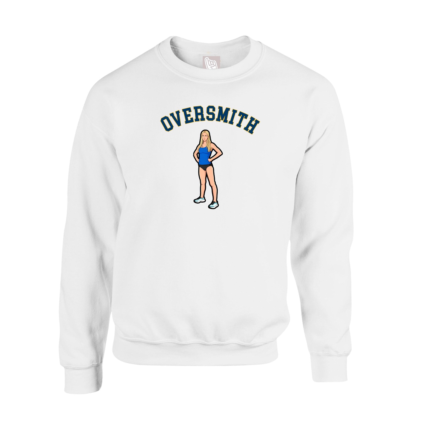 Fleece Crew — Shirsey Arch in White