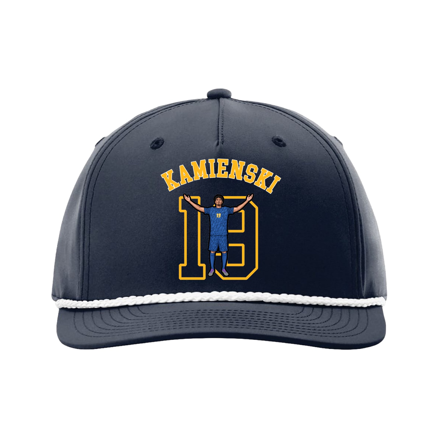 Five-Panel Classic Rope Cap — Shirsey Arch in Navy