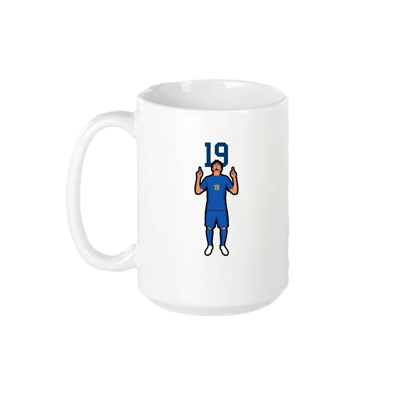 15oz Coffee Mug — Number Top in White