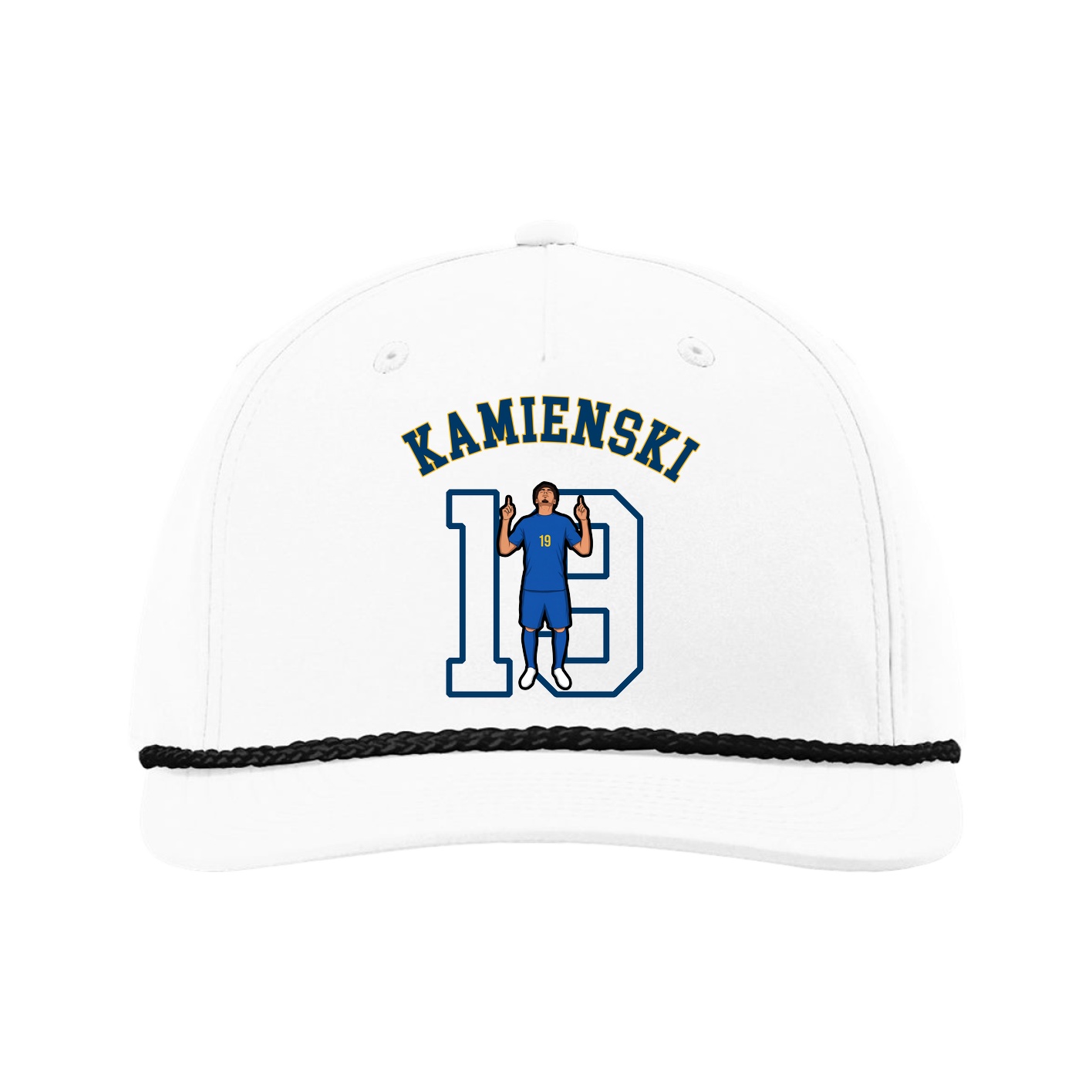 Five-Panel Classic Rope Cap — Shirsey Arch in White