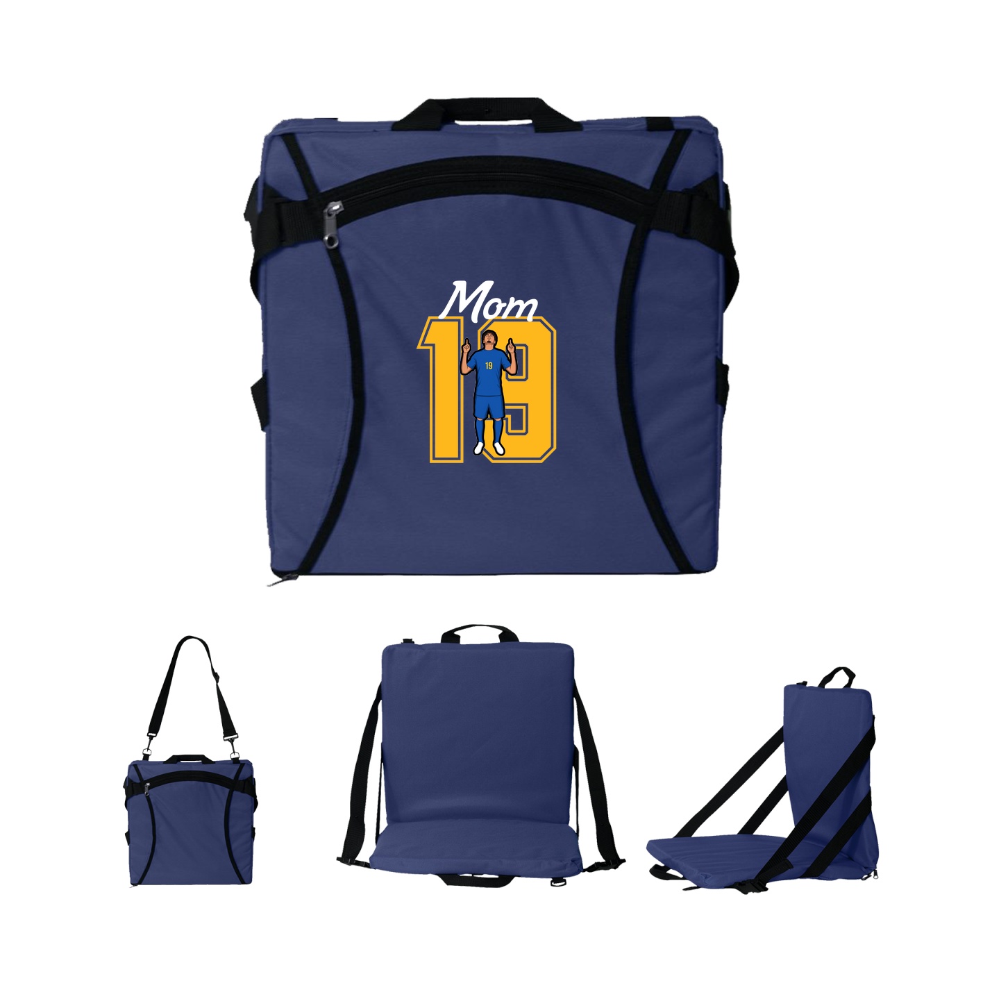 Folding Stadium Seat — Mothers Day Shirsey in Navy