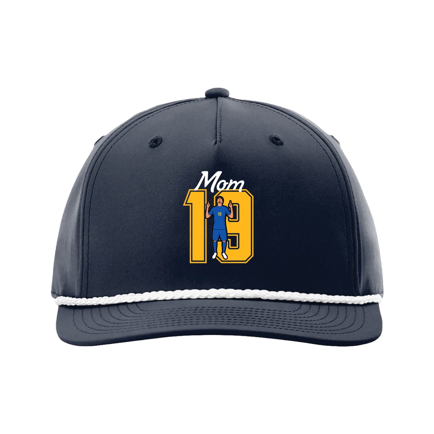 Five-Panel Classic Rope Cap — Mothers Day Shirsey in Navy