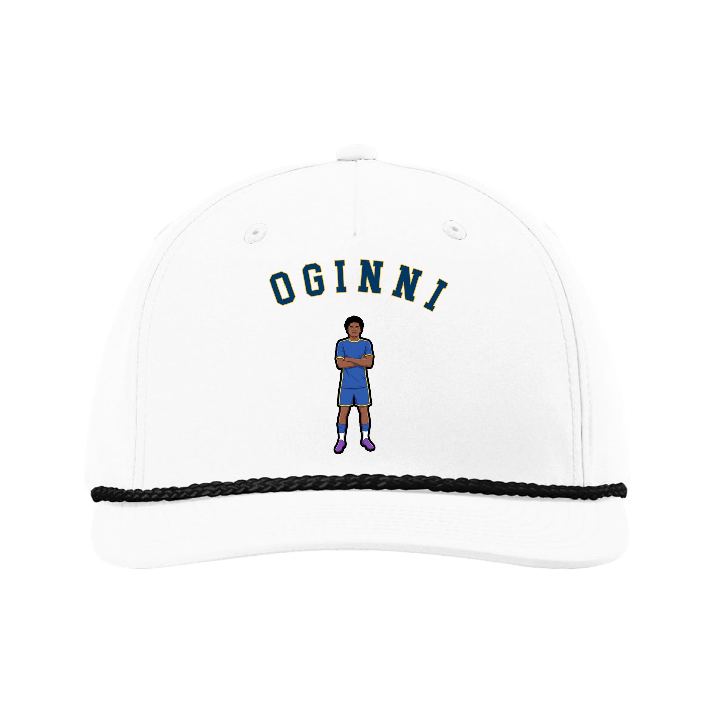 Five-Panel Classic Rope Cap — Shirsey Arch in White