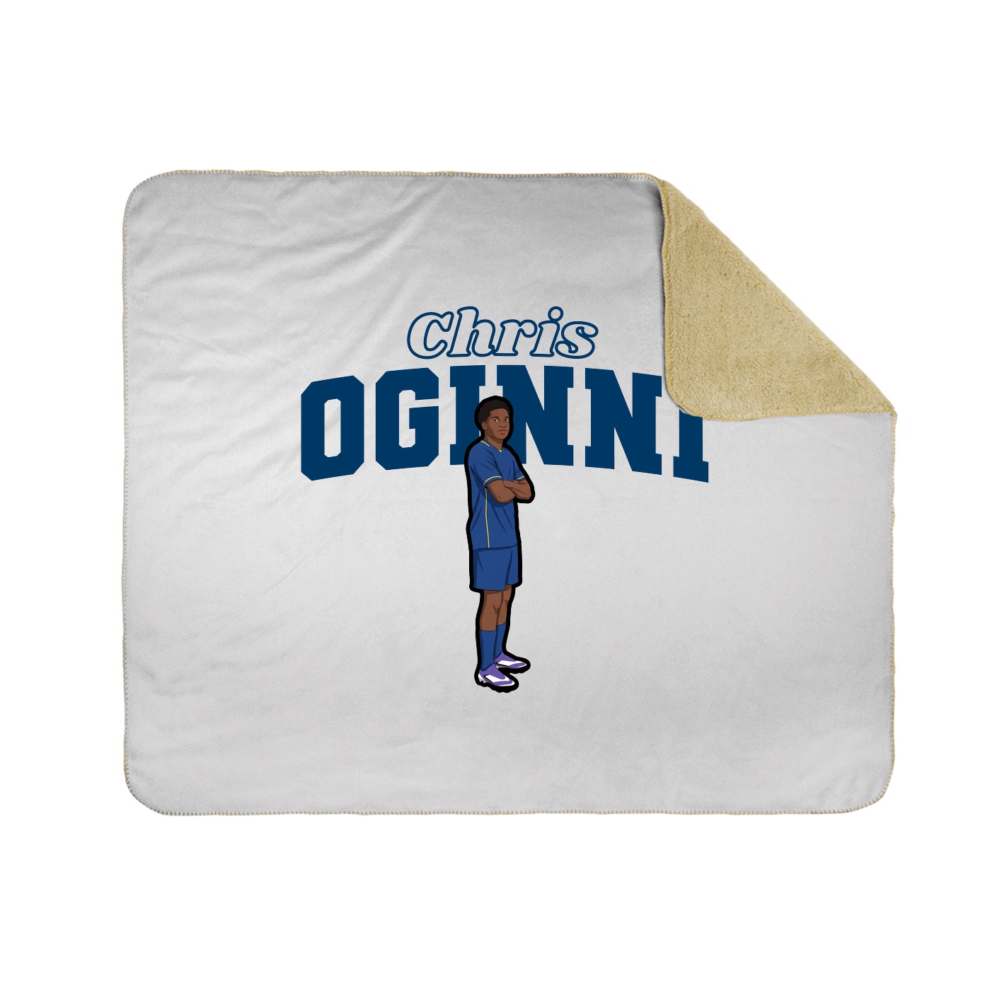 Throw Blanket — Name Arch in White